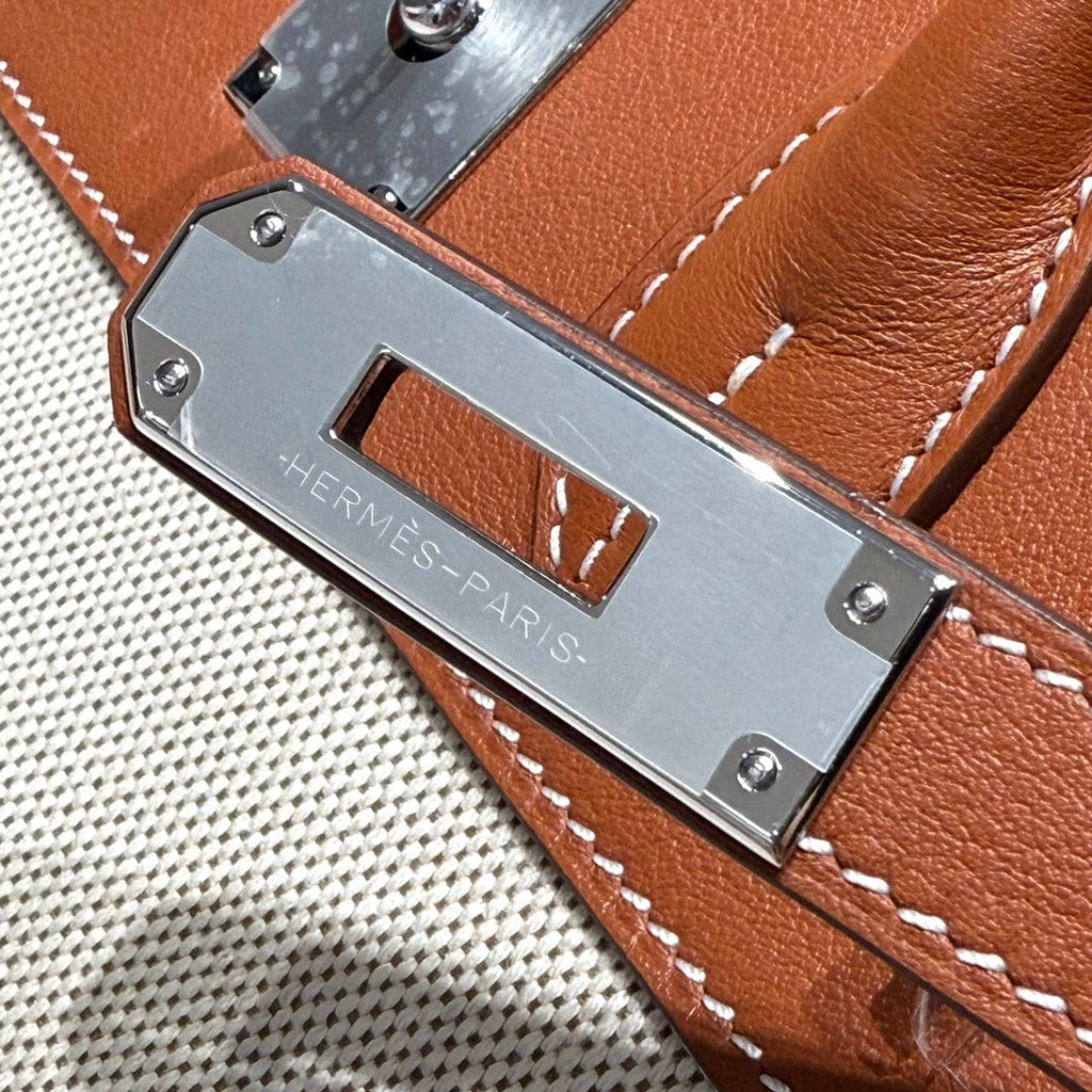 HM BIRKIN 30CM IN VEAU BARENIA SWIFT CALFSKIN ERCU TOILE CANVAS