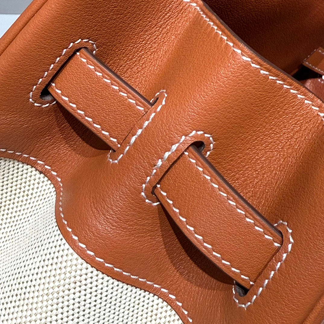 HM BIRKIN 35CM IN VEAU BARENIA SWIFT CALFSKIN ERCU TOILE CANVAS