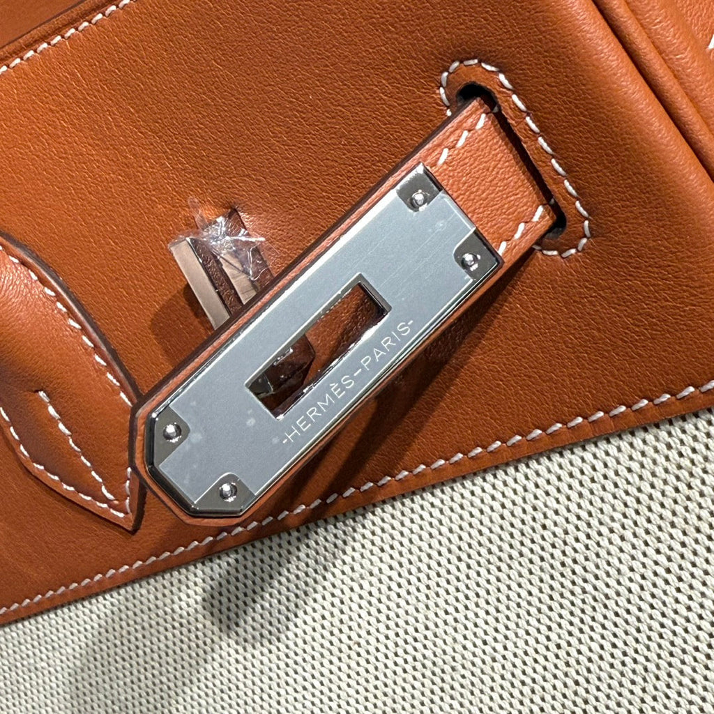 HM BIRKIN 35CM IN VEAU BARENIA SWIFT CALFSKIN ERCU TOILE CANVAS