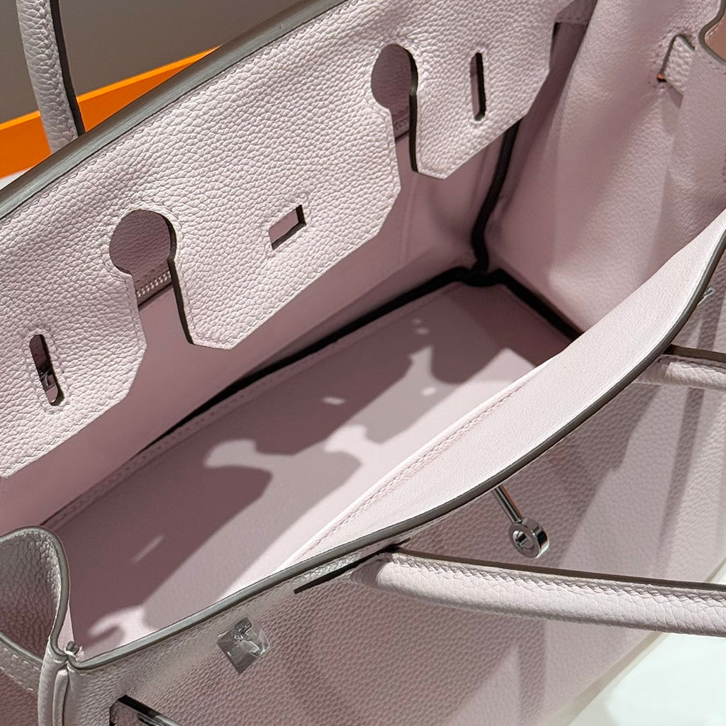 HERMES 25S BIRKIN 30 IN PINK BABY CALFSKIN SILVER HARDWARE