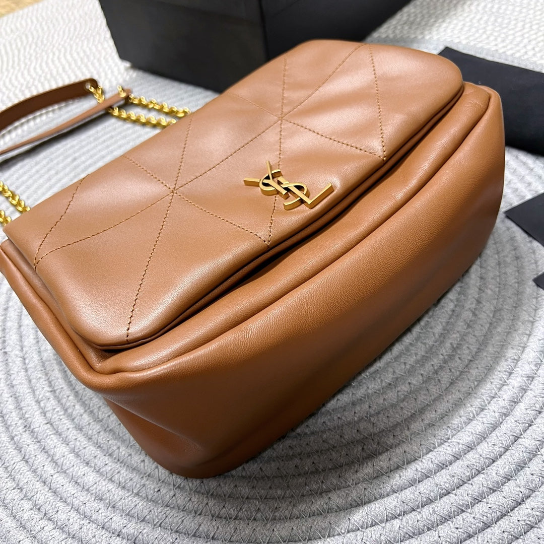 JAMIE 4.3 SMALL BAG 25 IN TAWNY BROWN LAMBSKIN GOLD HARDWARE