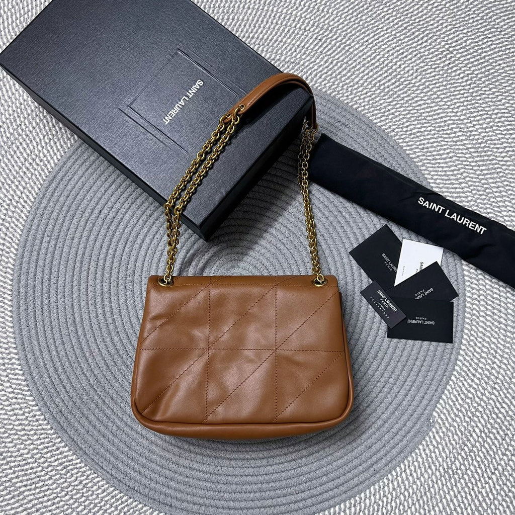 JAMIE 4.3 SMALL BAG 25 IN TAWNY BROWN LAMBSKIN GOLD HARDWARE