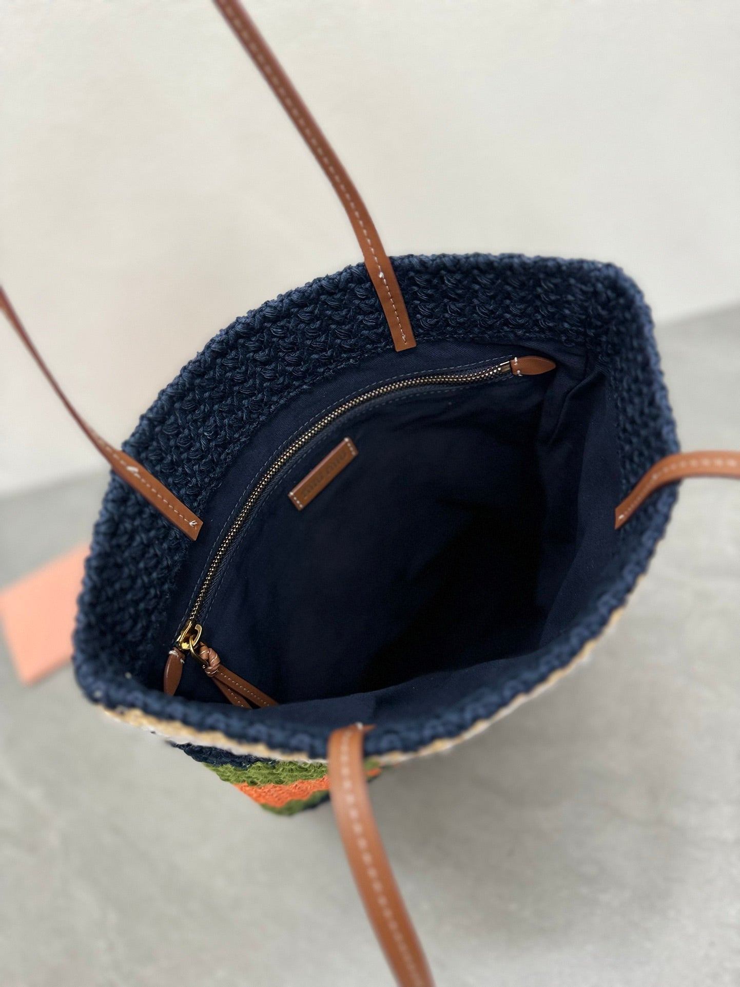 TOTE BAG 38 IN COLORFUL WOVEN RAFFIA