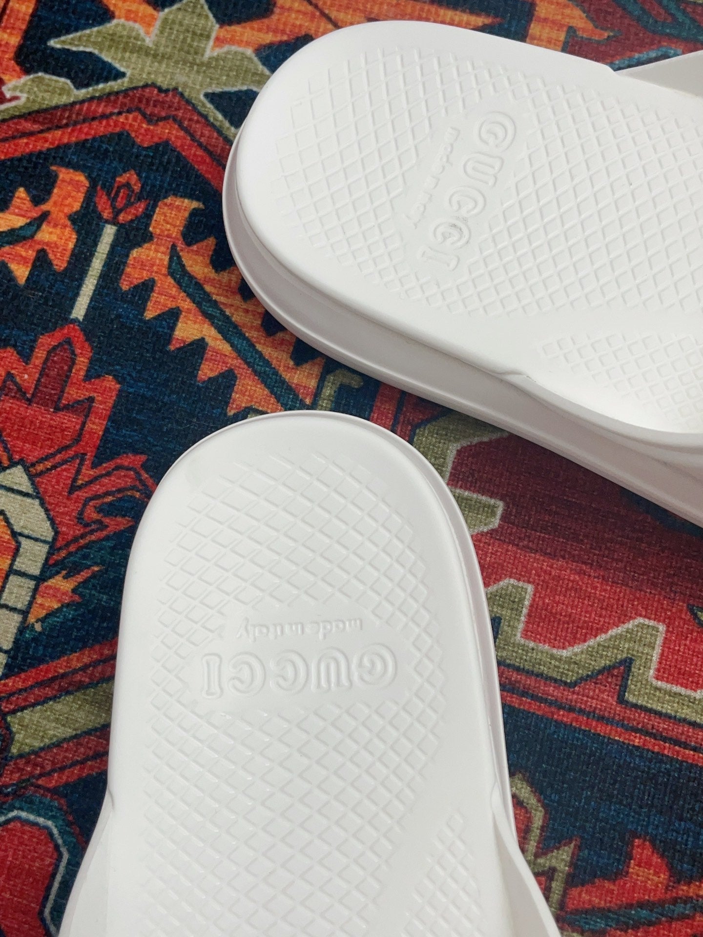 GG WEB SLIDE SANDAL WHITE RUBBER