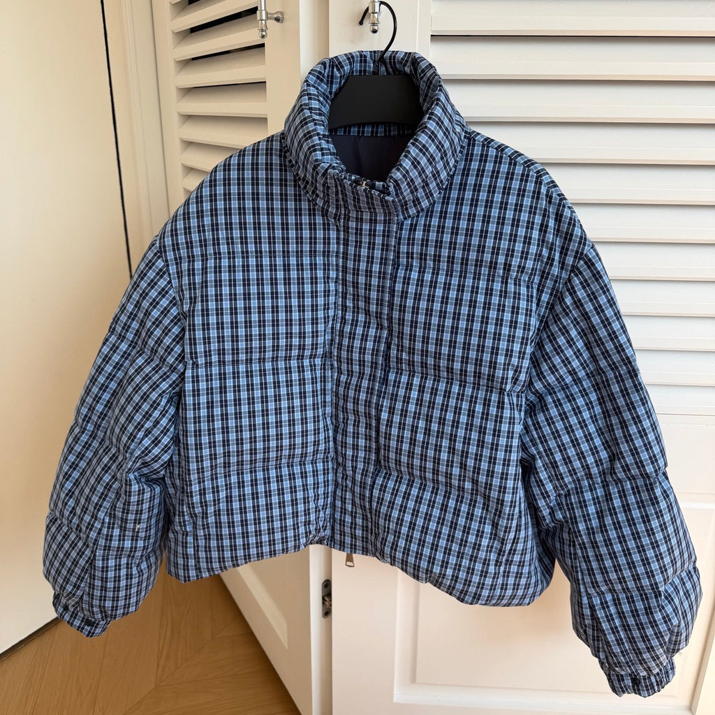 MIUMIU PLAID PUFFER JACKET STYLE 668