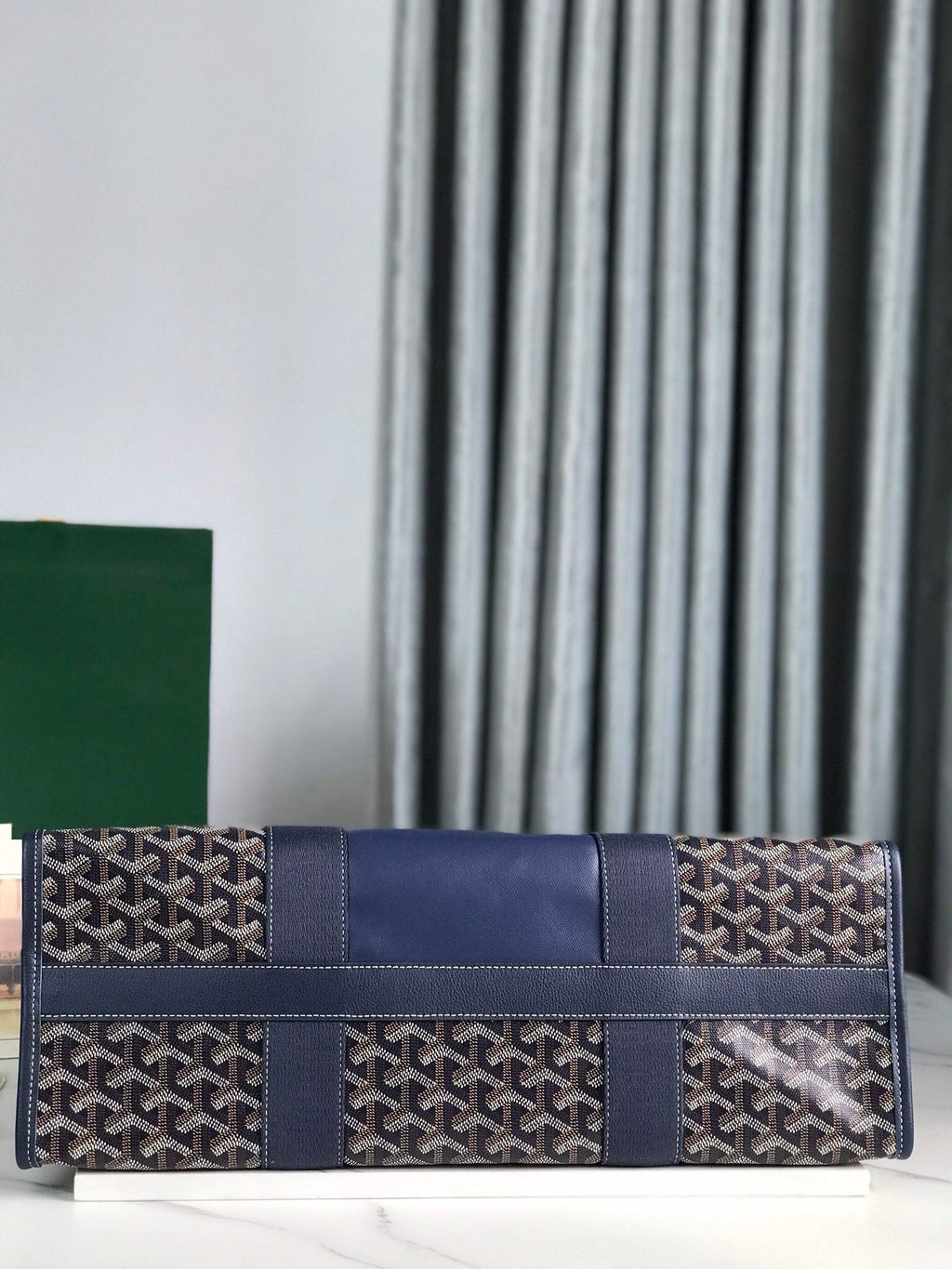 GOYA VILLETTE TOTE 45 IN NAVY BLUE GOYARDINE CANVAS