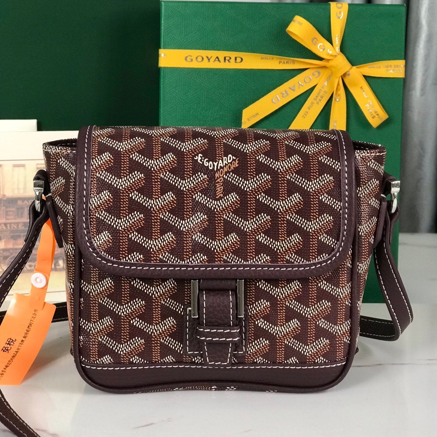 GRAND BLEU 16 IN WINE RED GOYARDINE CANVAS AND LAMBSKIN