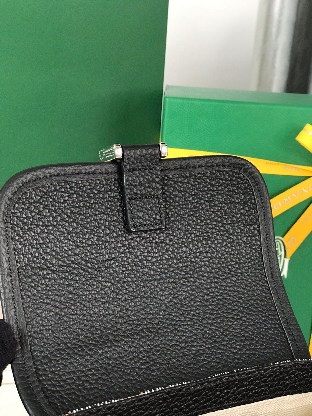 GRAND BLEU 16 IN BLACK GOYARDINE CANVAS AND LAMBSKIN