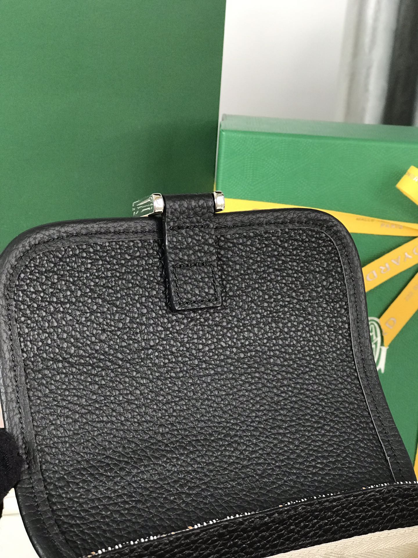 GRAND BLEU 16 IN BLACK GOYARDINE CANVAS AND LAMBSKIN