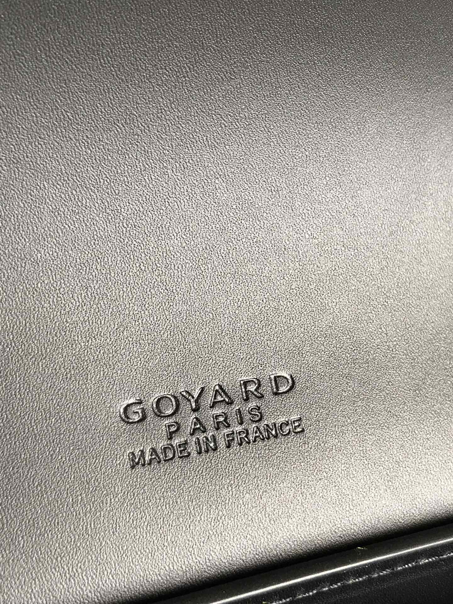 DUCHESSE MARIE-CAROLINE BAG 25 IN BLACK GOYARDINE CANVAS AND SMOOTH CALFSKIN