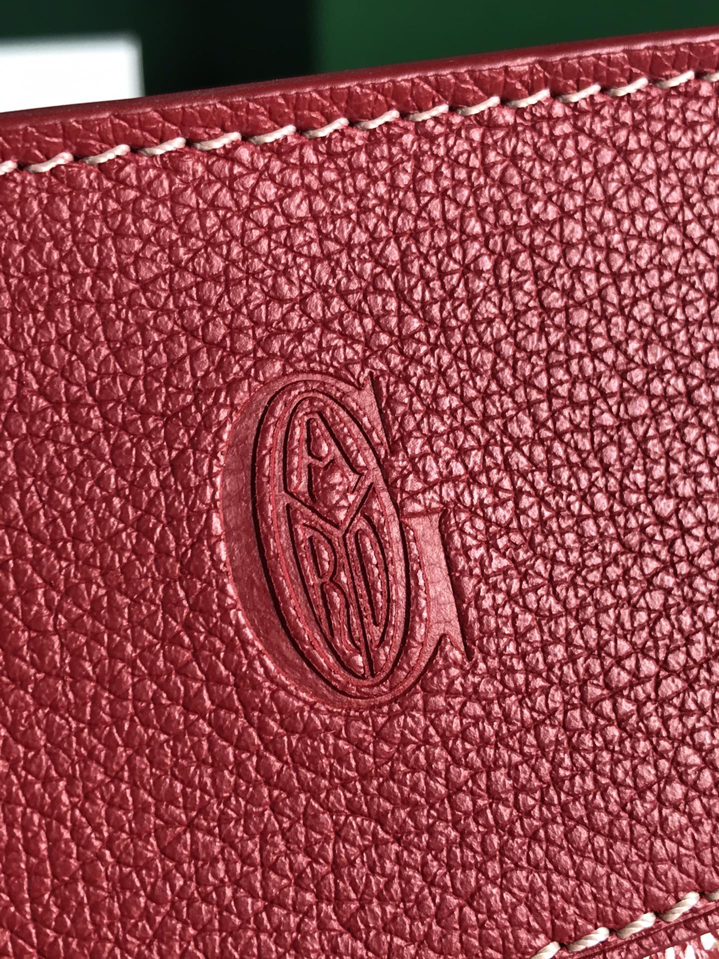 HIRONDELLE BAG 25 IN CLASSIC RED LAMBSKIN AND GOYARDINE CANVAS