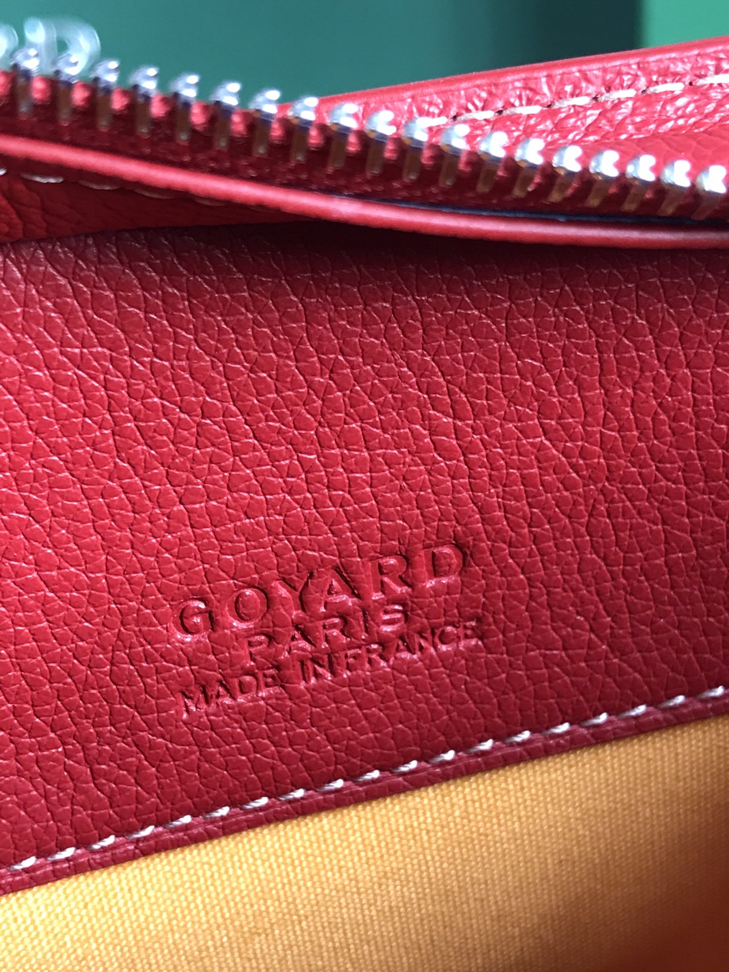 HIRONDELLE BAG 25 IN CLASSIC RED LAMBSKIN AND GOYARDINE CANVAS