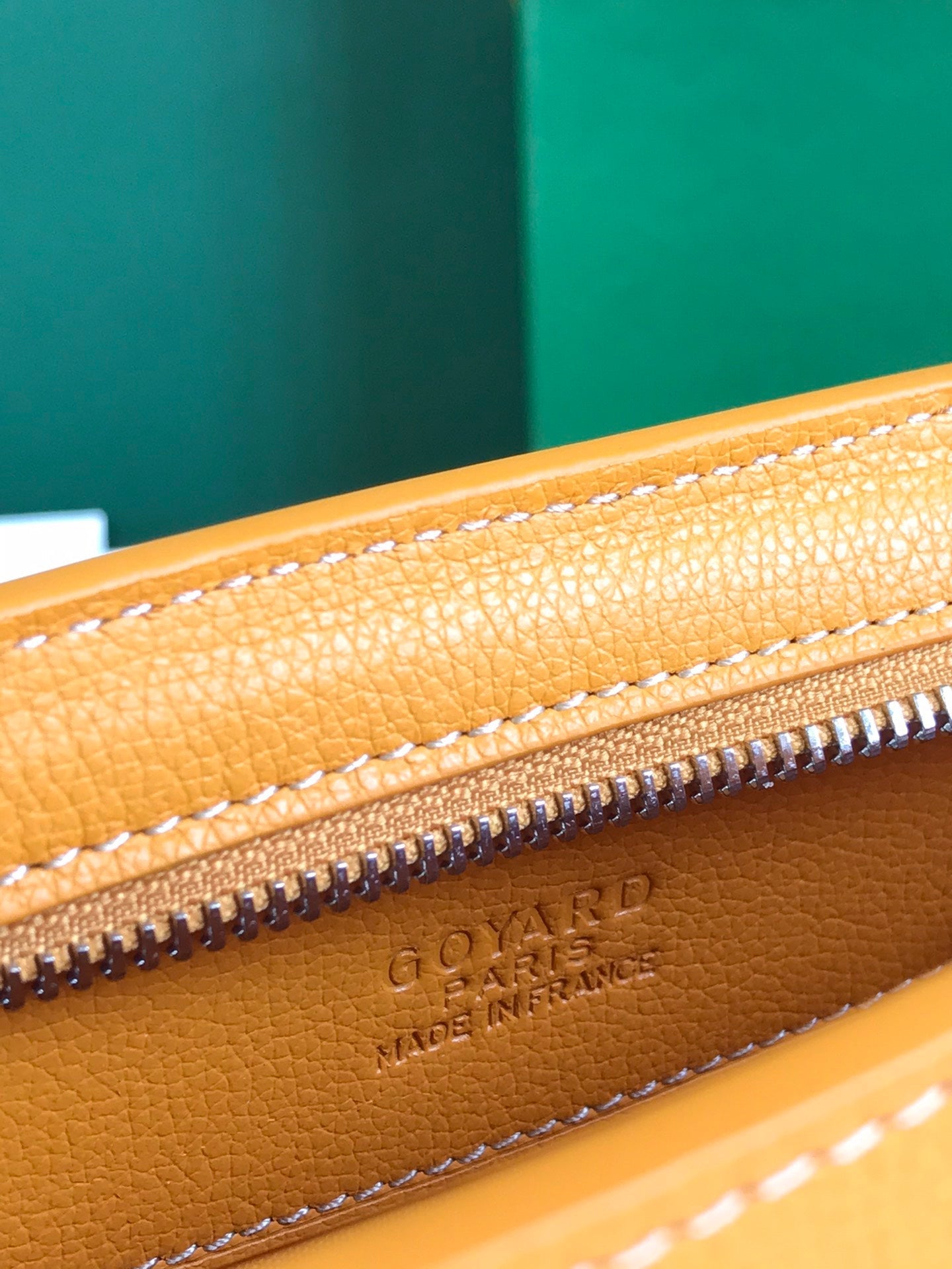 HIRONDELLE BAG 25 IN YELLOW LAMBSKIN AND GOYARDINE CANVAS