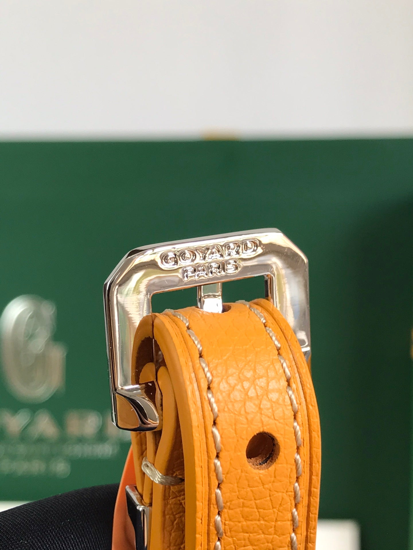 HIRONDELLE BAG 25 IN YELLOW LAMBSKIN AND GOYARDINE CANVAS