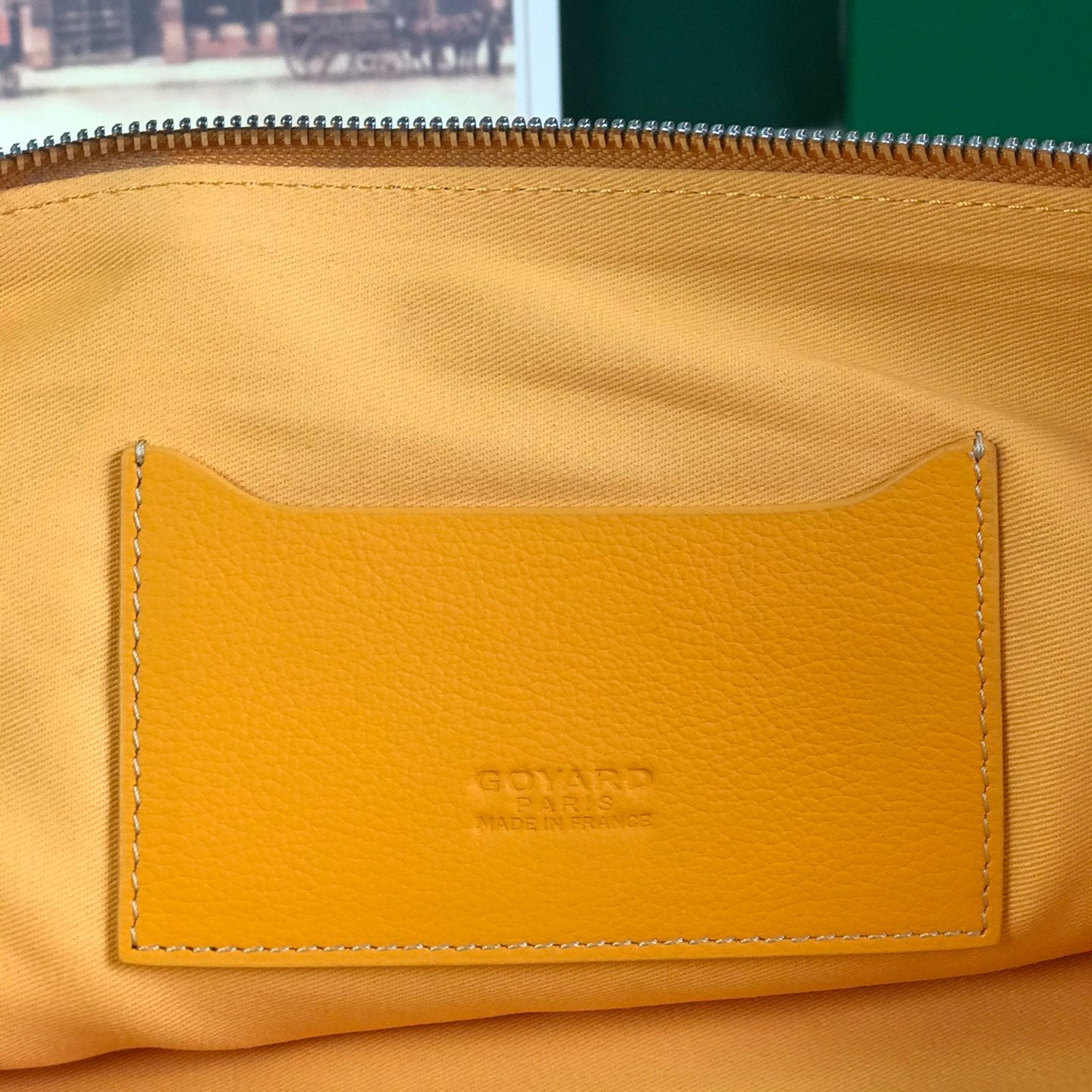 SÉNAT MGM POUCH 40 IN YELLOW GOYARDINE CANVAS