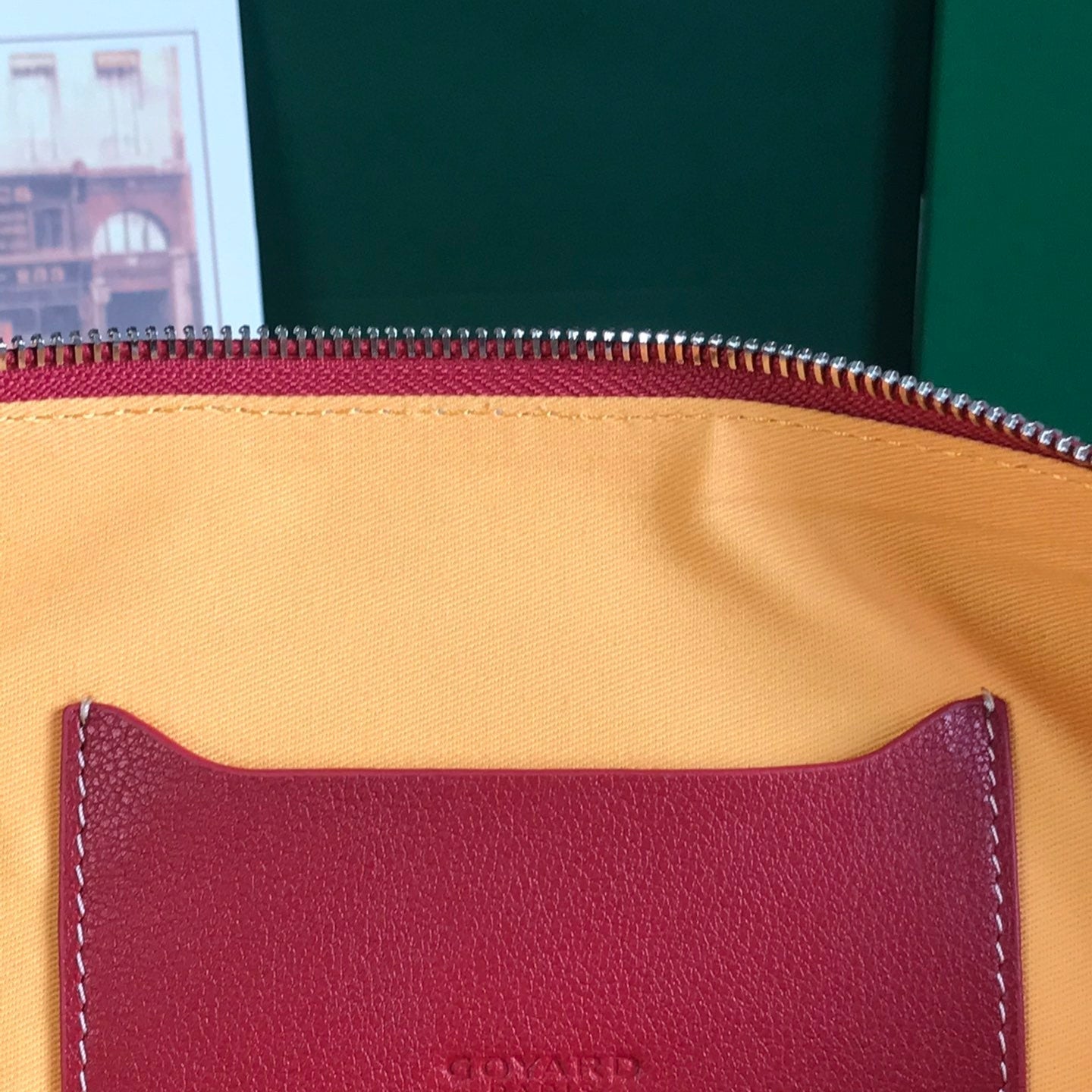 SÉNAT MGM POUCH 40 IN MONZA RED GOYARDINE CANVAS