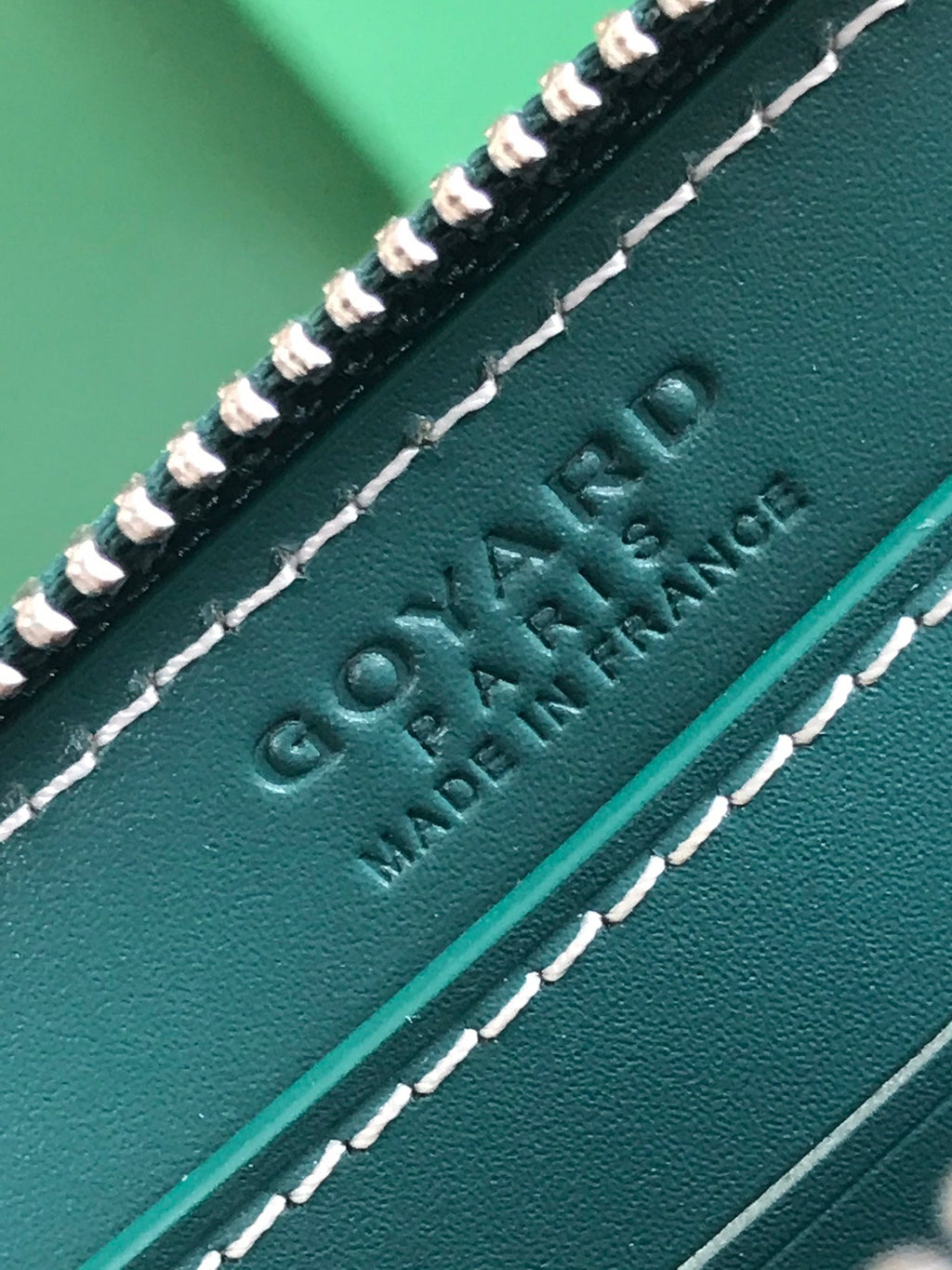 MATIGNON MINI WALLET 11 IN GREEN GOYARDINE CANVAS AND CALFSKIN