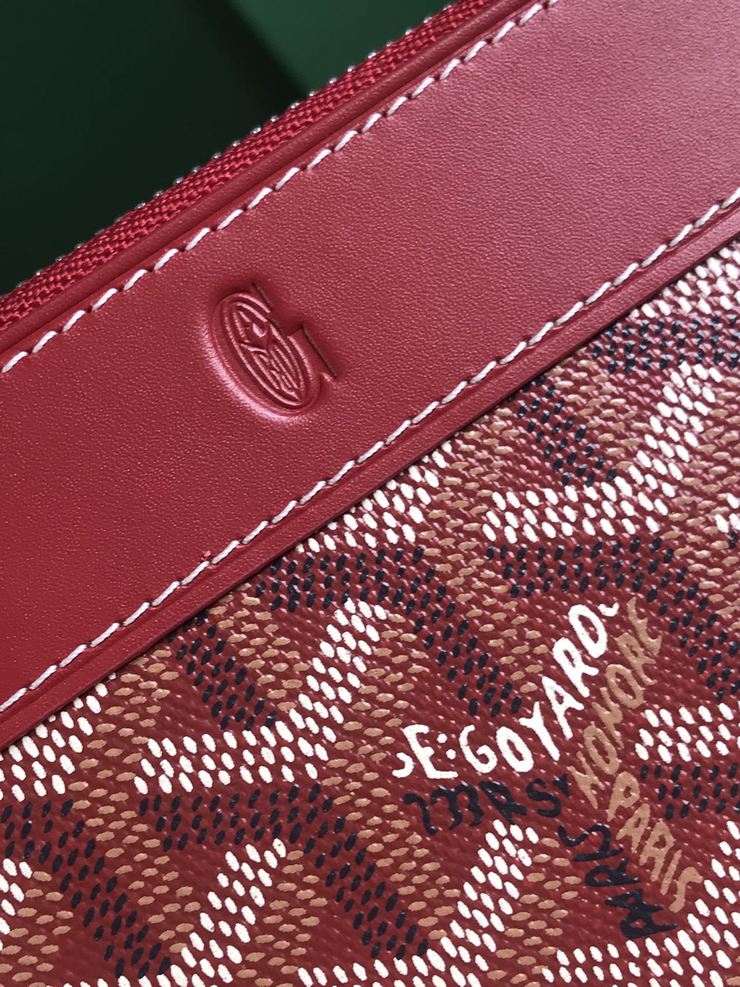 MATIGNON MINI WALLET 11 IN CLASSIC RED GOYARDINE CANVAS AND CALFSKIN