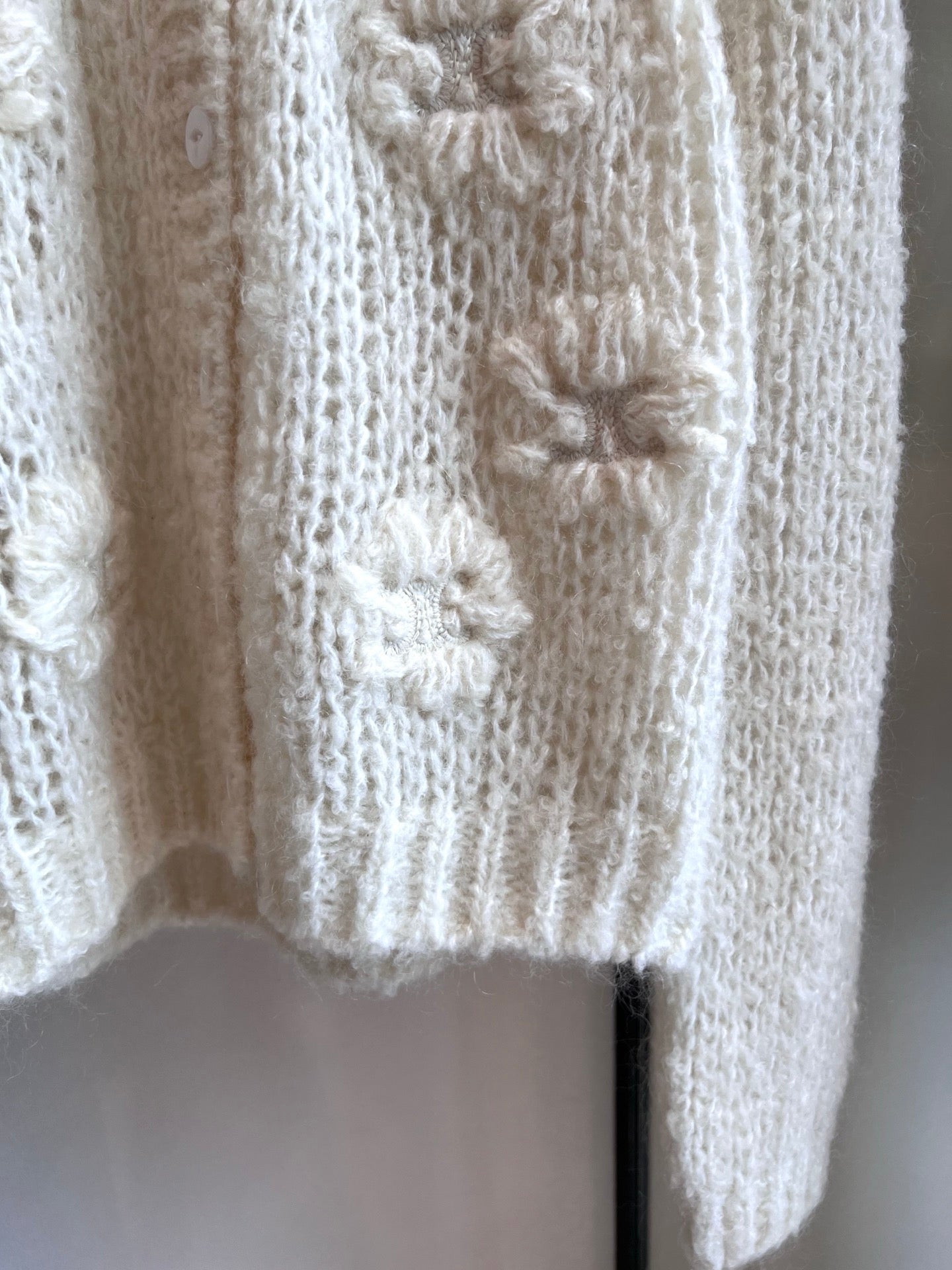 CELINE 25S CROCHET SLEEVE KNIT JACKET 0085