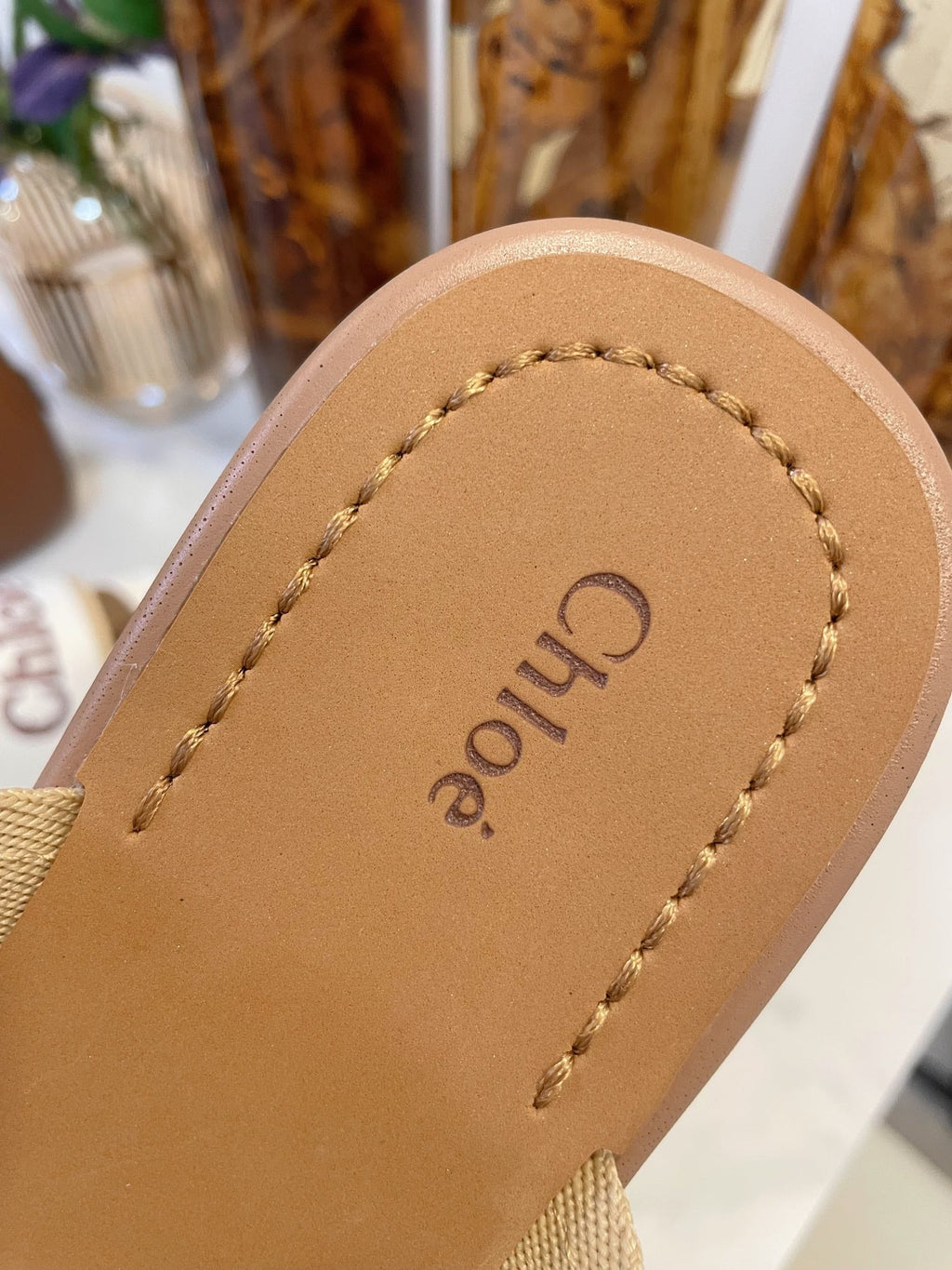 WOODY WEDGE SANDALS IN WHITE CANVAS WITH CIDER BROWN RUBBER SOLE