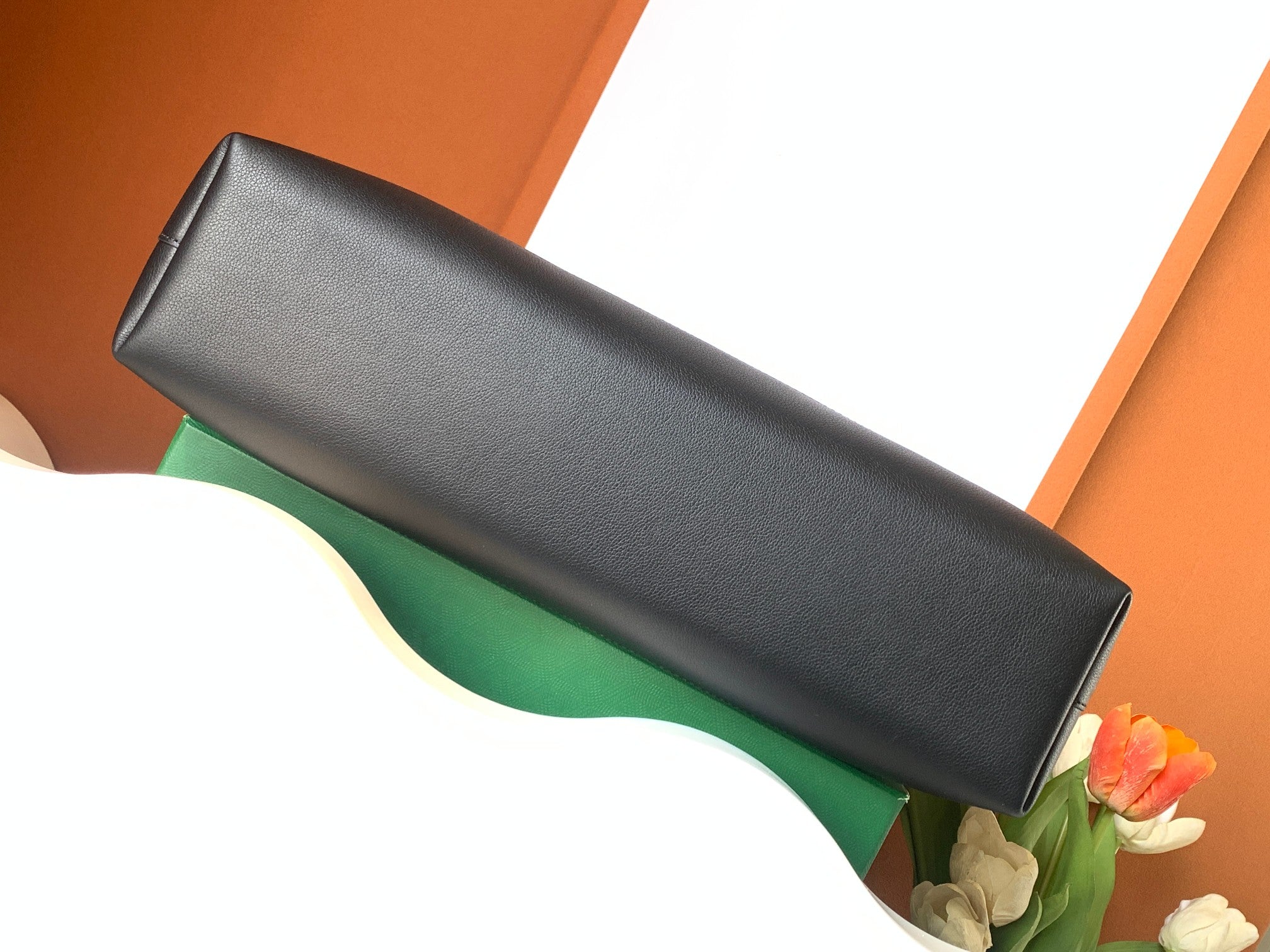 CISALPIN DOCUMENT CASE 39 IN BLACK GOYARDINE CANVAS AND CALFSKIN