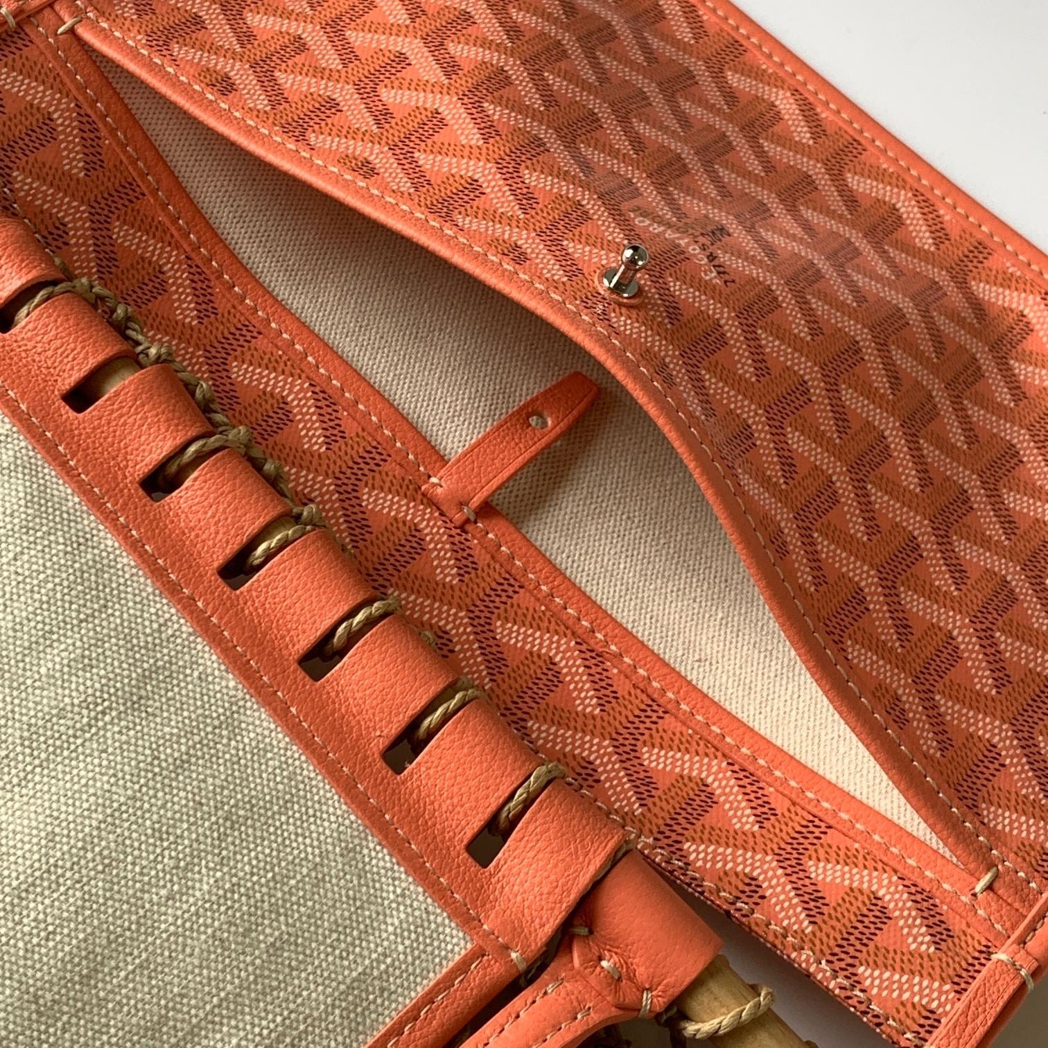 ALIGRE BAG 40 IN RED ORANGE WOVEN RAFFIA AND CALFSKIN