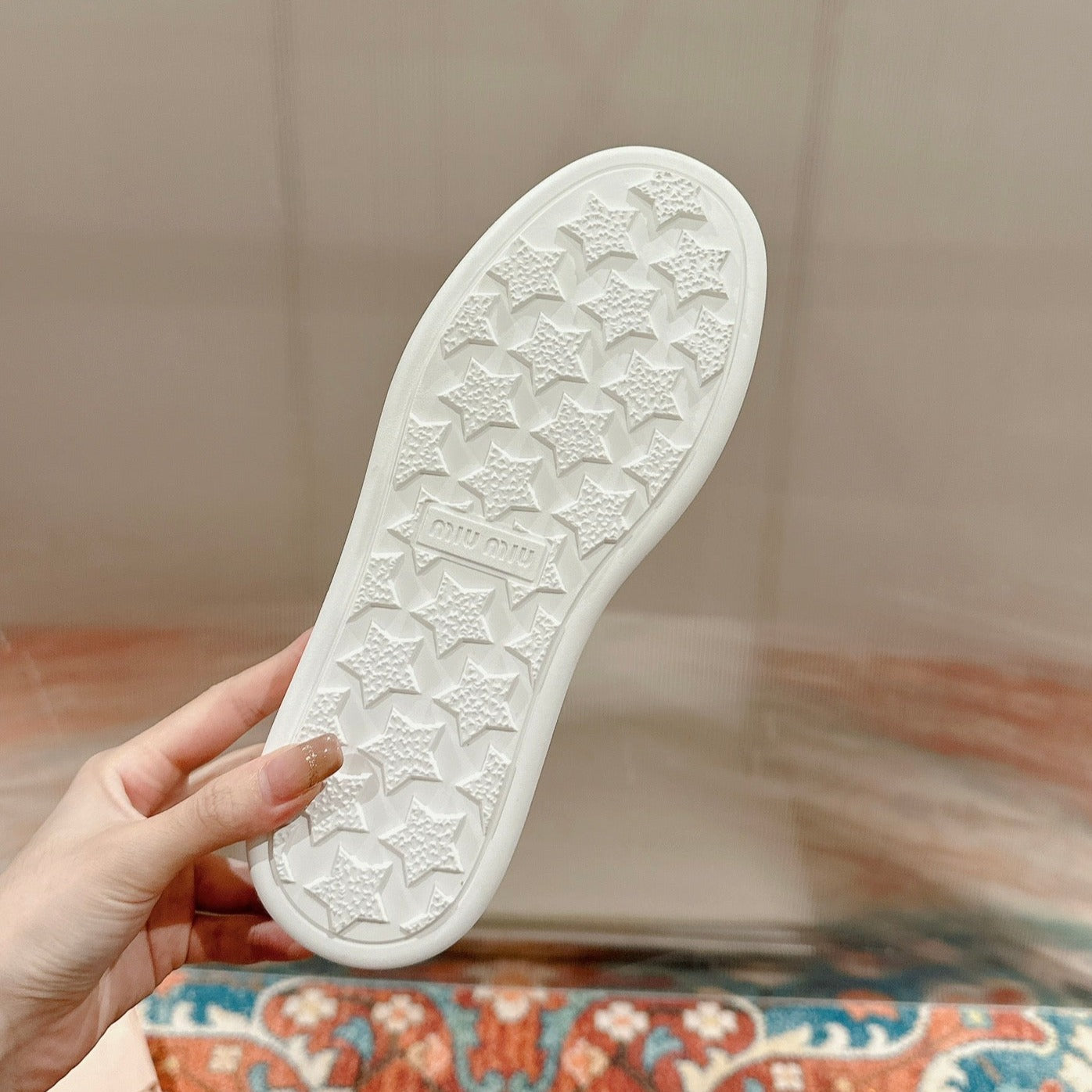 Slip-on Shoes  High Sole White Canvas