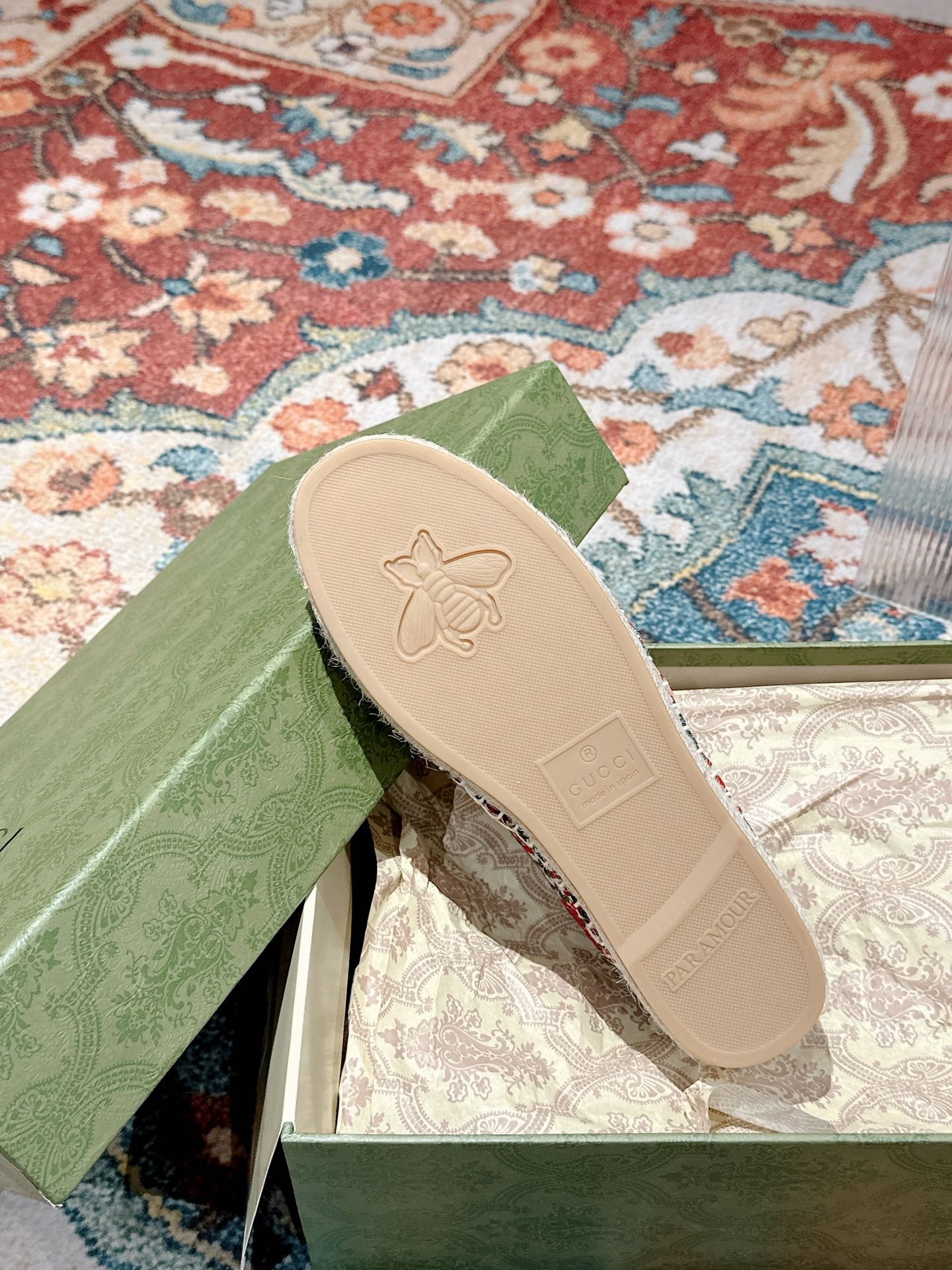 GG ESPADRILLE LOAFER CRIMSON AND OCEAN CANVAS