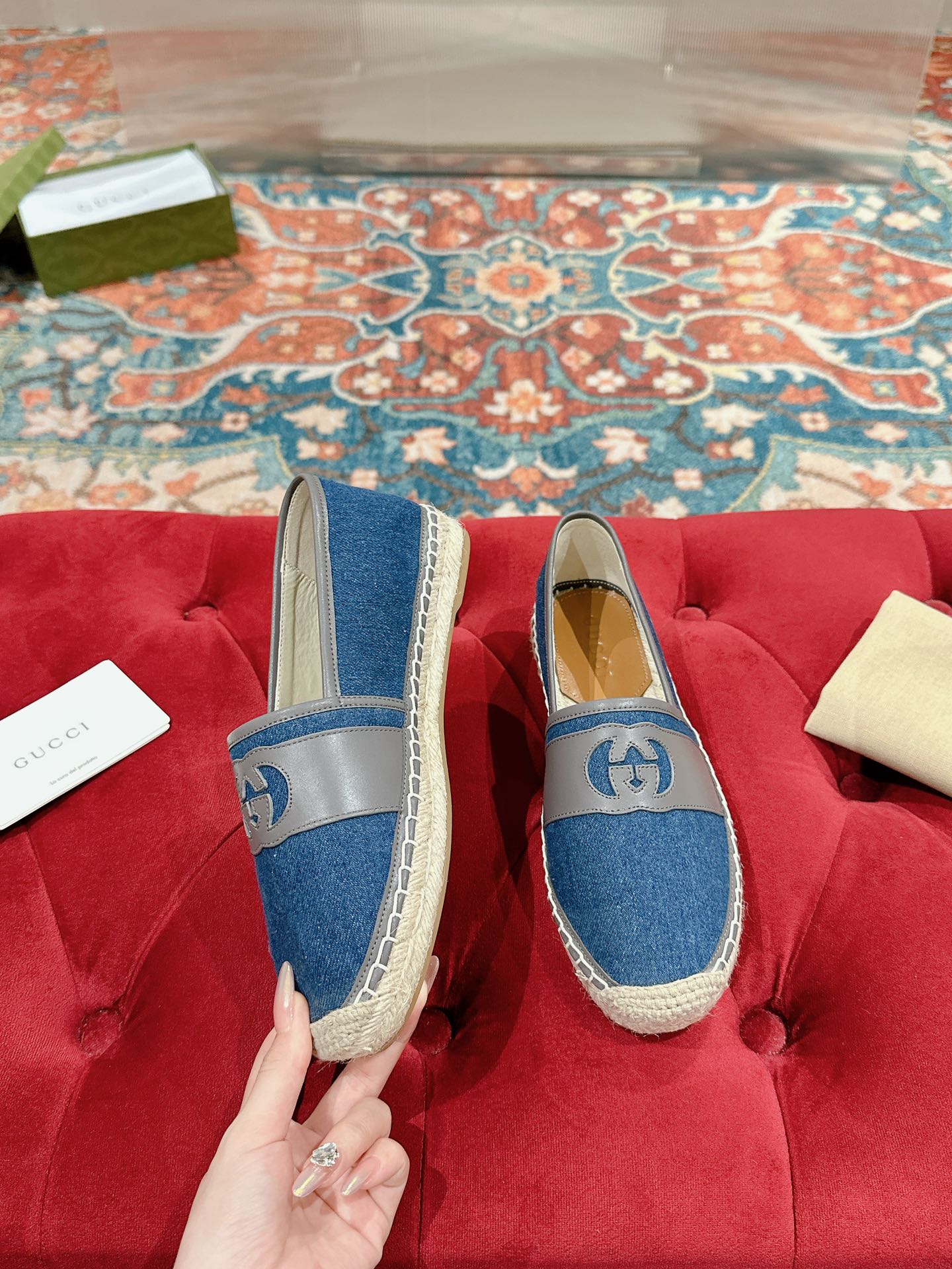 GG ESPADRILLES SLIP - ON AEGEAN CANVAS