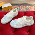 RUNWAY SEQUIN CASUAL SHOES IN WHITE CALFSKIN