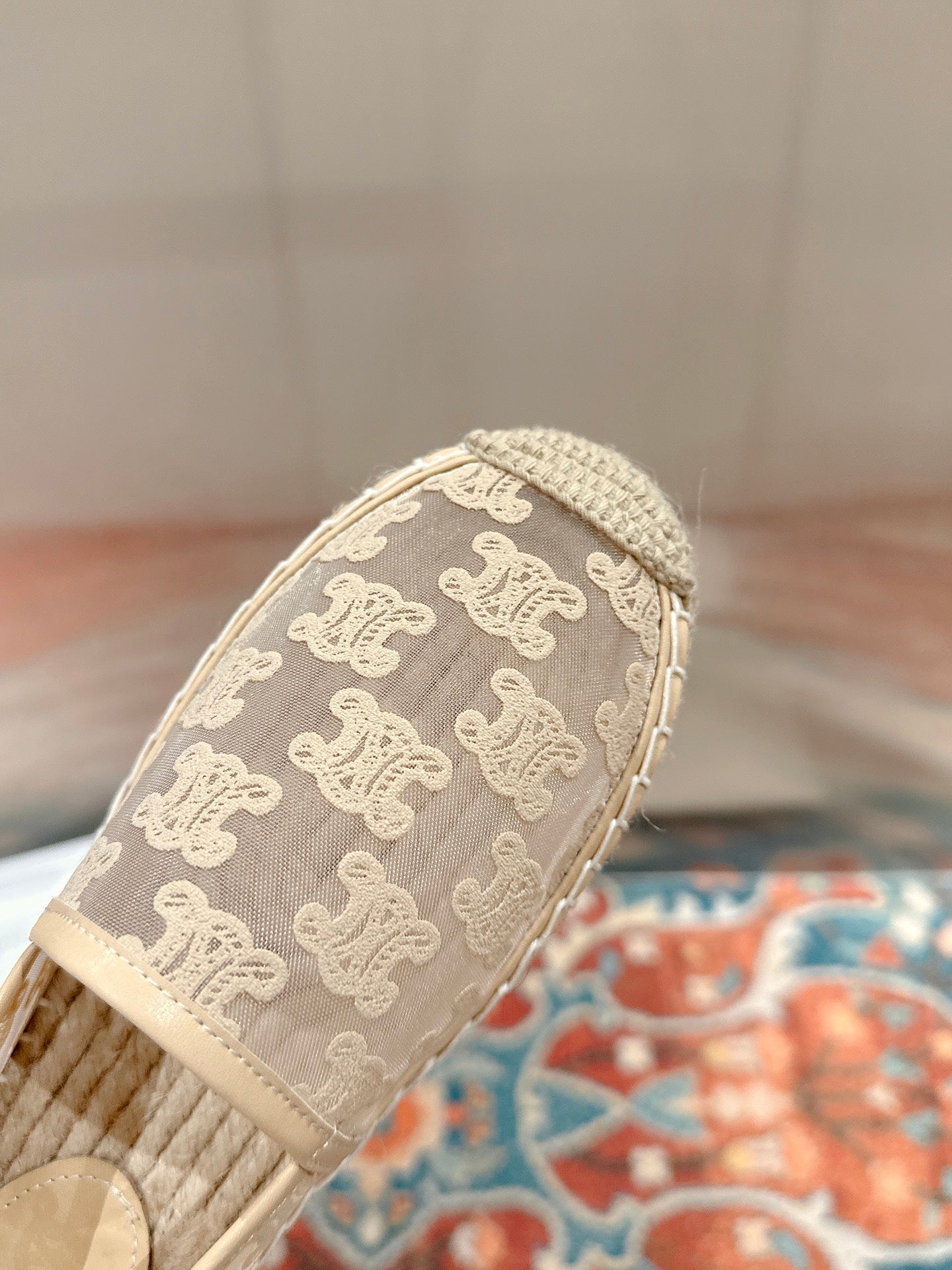 ESPADRILLES IN BEIGE MESH