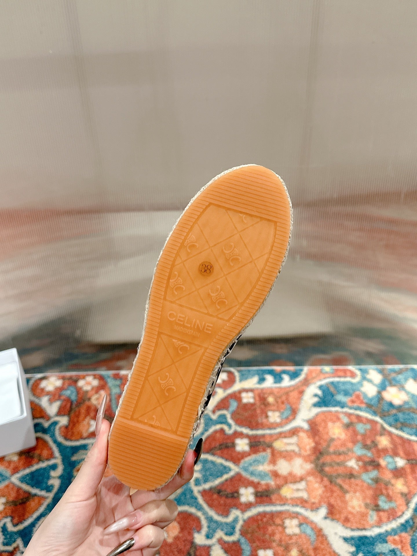 ESPADRILLES IN BLACK MIX BEIGE MESH