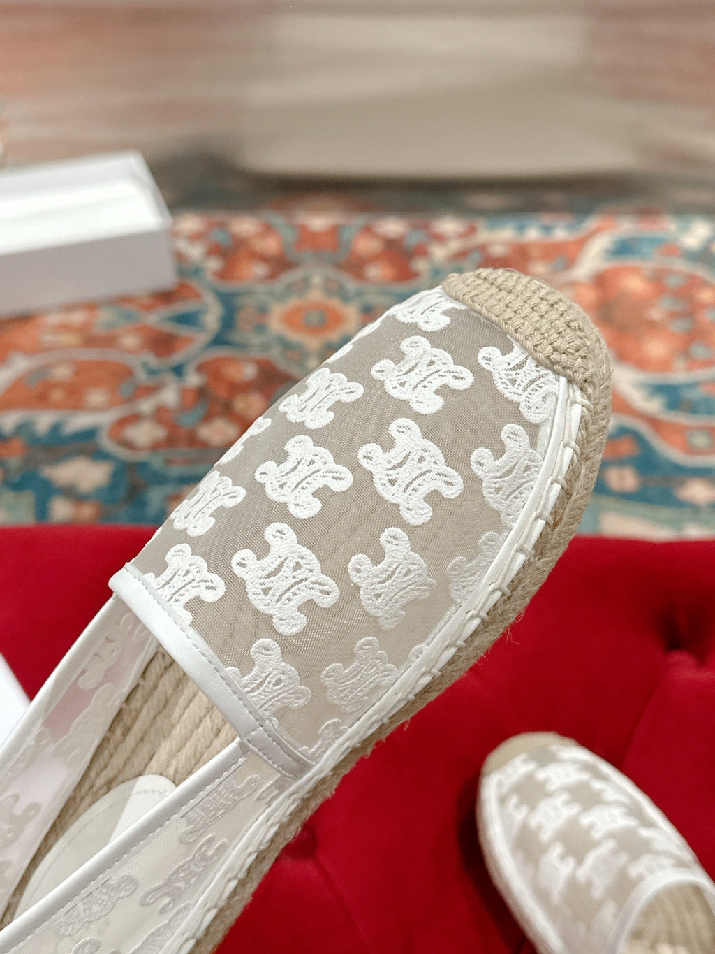 ESPADRILLES IN WHITE MESH