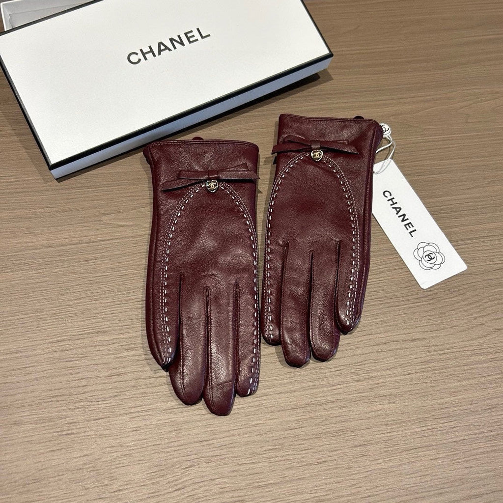 GLOVES IN SANGRIA RED LAMBSKIN 456335