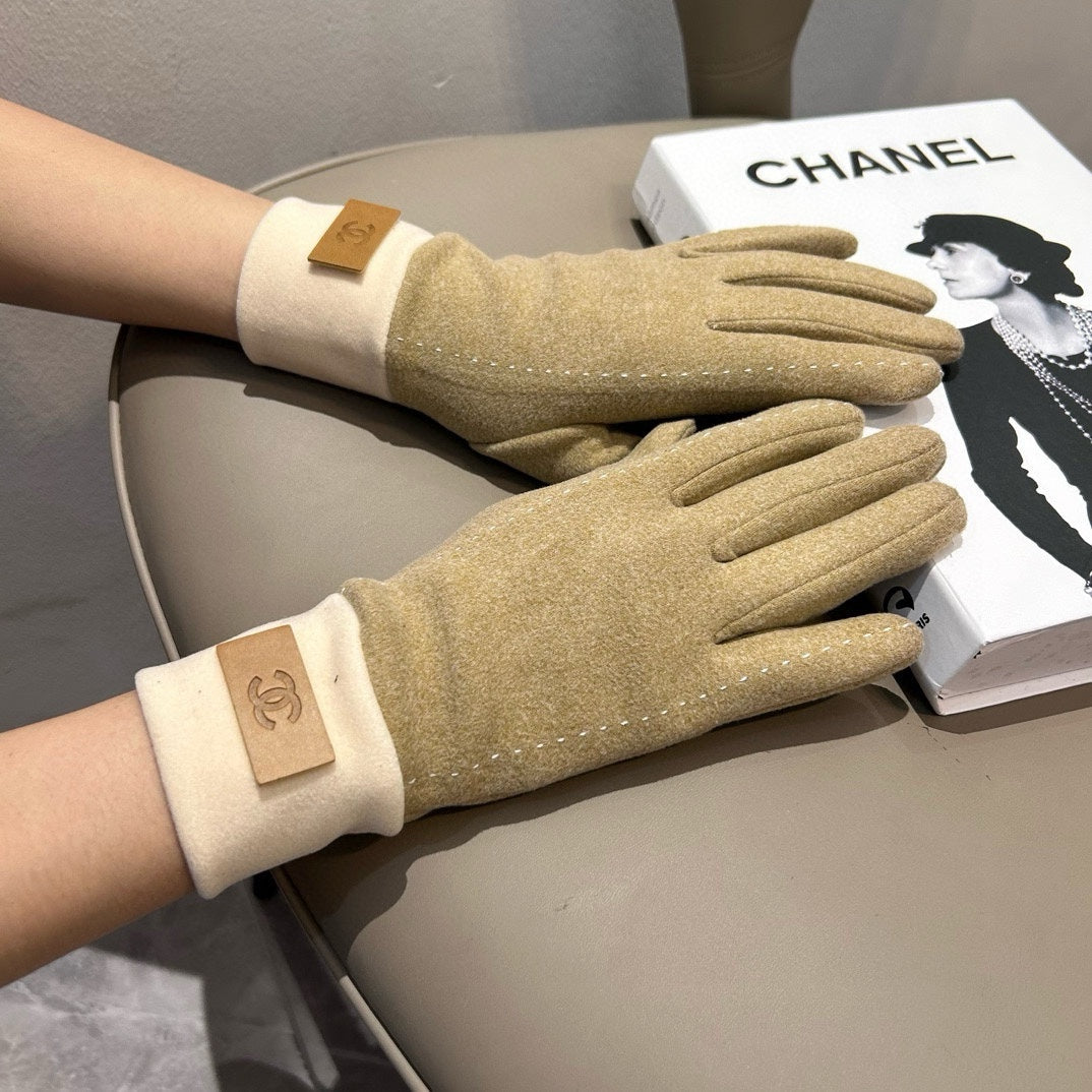 GLOVES IN TORTILLA BROWN WOOL 462255