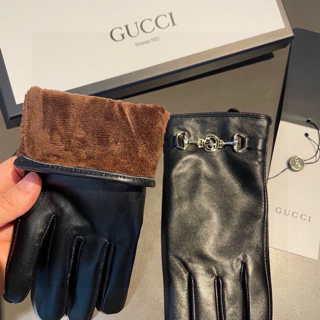 TOUCHSCREEN GLOVES IN BLACK LAMBSKIN AND CASHMERE LINING 462259