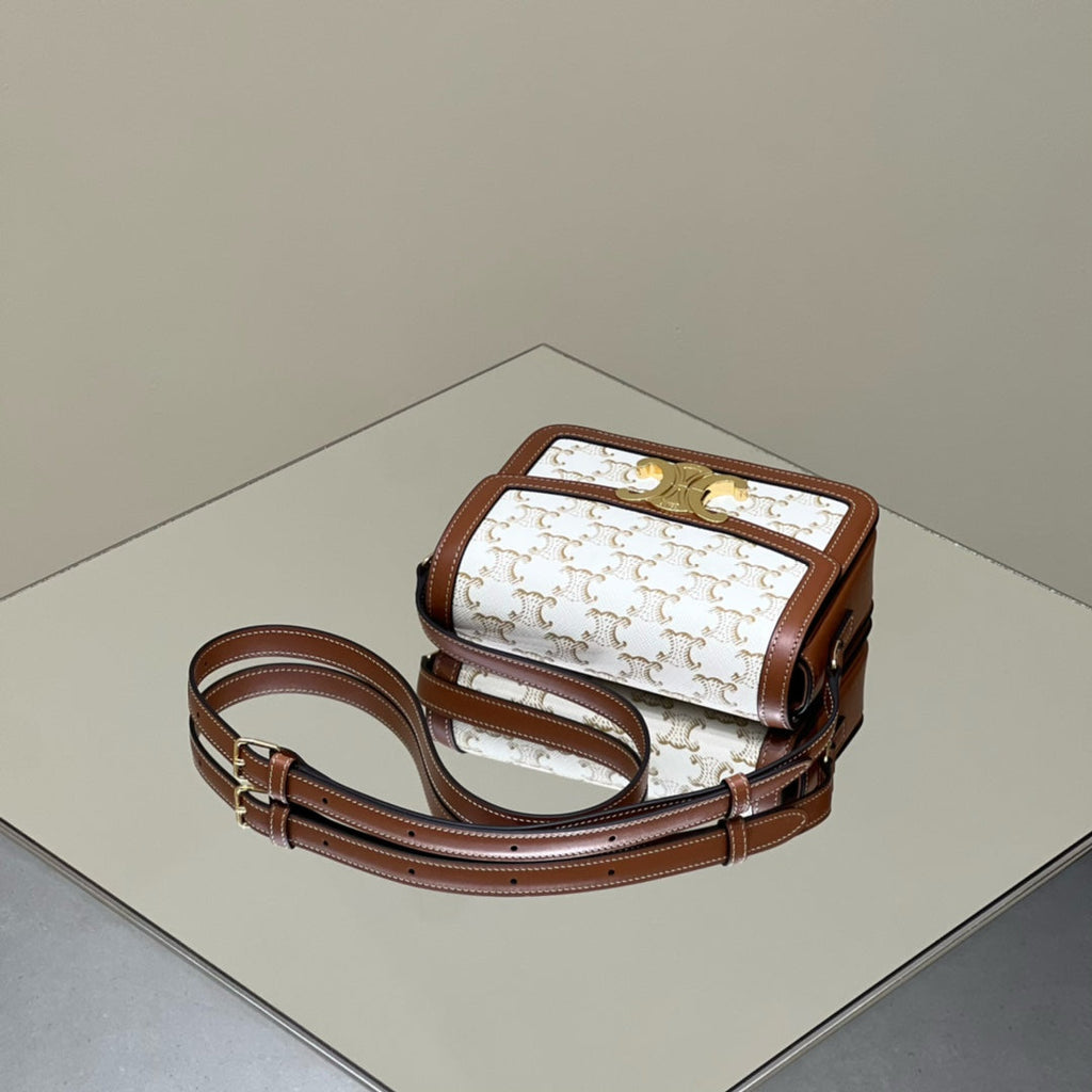 CLASSIQUE TRIOMPHE 22 CALFSKIN WHITE BROWN