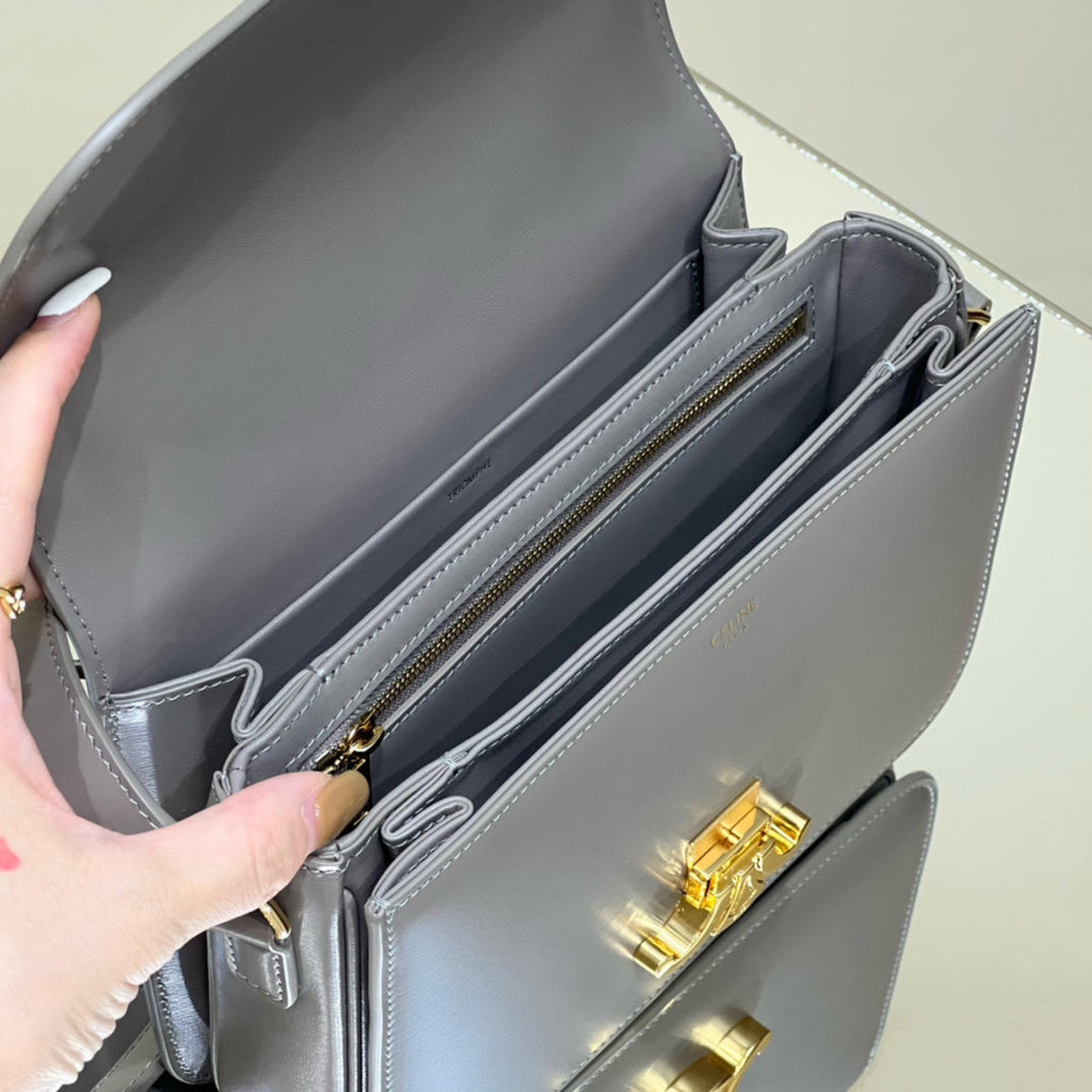 MINI CLAUDE 22 SHINY CALFSKIN SILVER