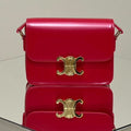 MINI CLAUDE 22 SHINY CALFSKIN CHERRY RED