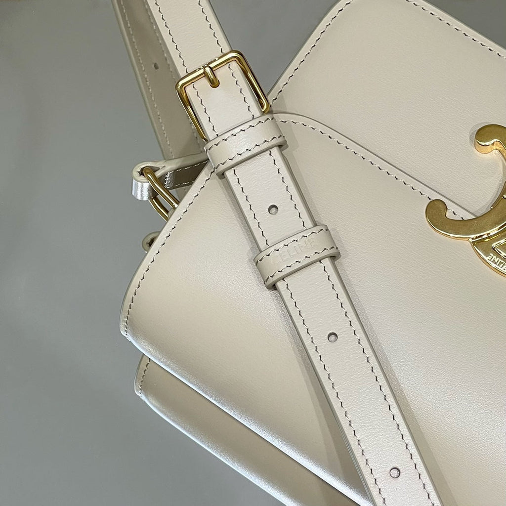 MINI CLAUDE 22 SHINY CALFSKIN WHITE
