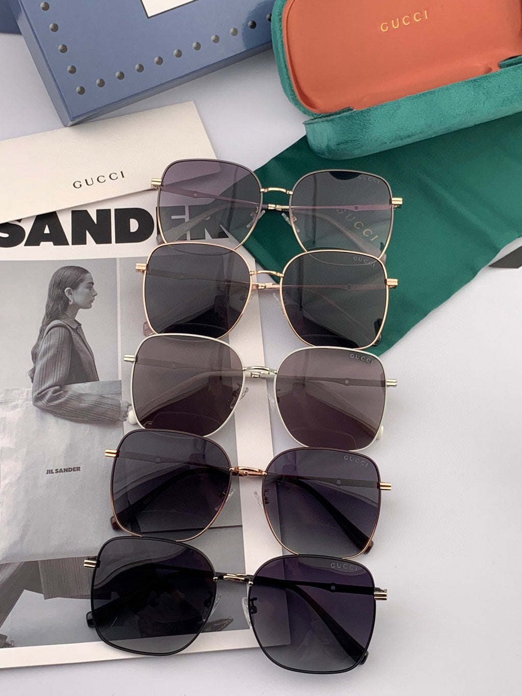 SQUARE FRAME SUNGLASSES G2322 IN METAL