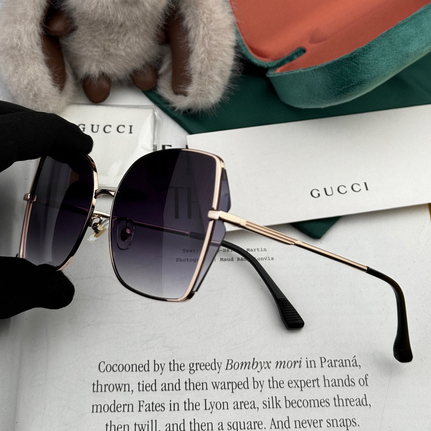 OVERSIZED RECTANGULAR FRAME SUNGLASSES G1641 IN METAL