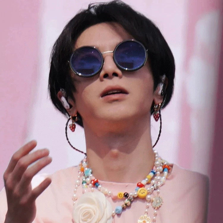 ROUND FRAME SUNGLASSES G0640 IN ACETATE AND METAL