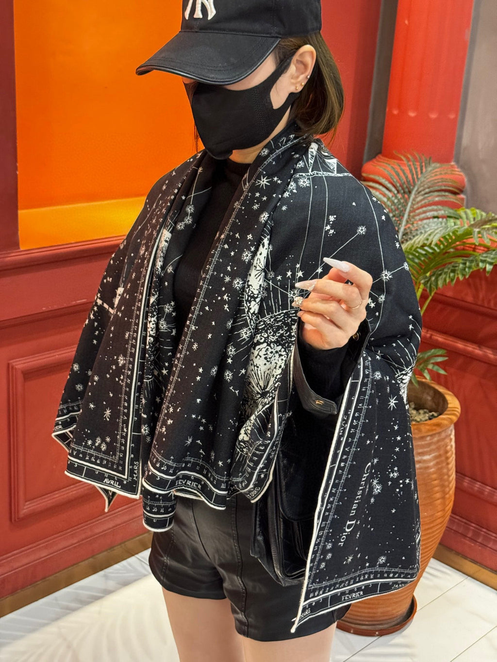 DIOR SCARF 140 CM IN SILK-CASHMERE BLEND 735816