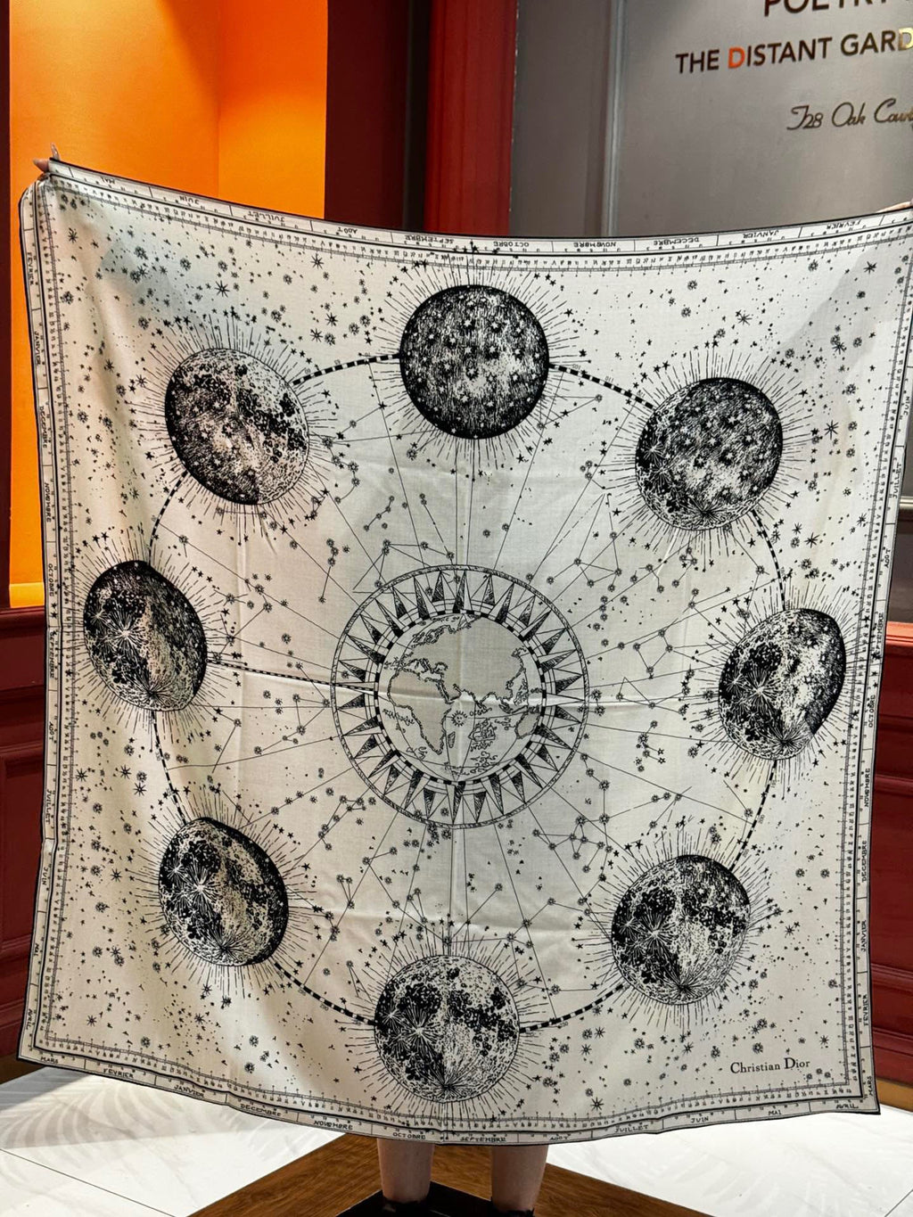 DIOR SCARF 140 CM IN SILK-CASHMERE BLEND 735817