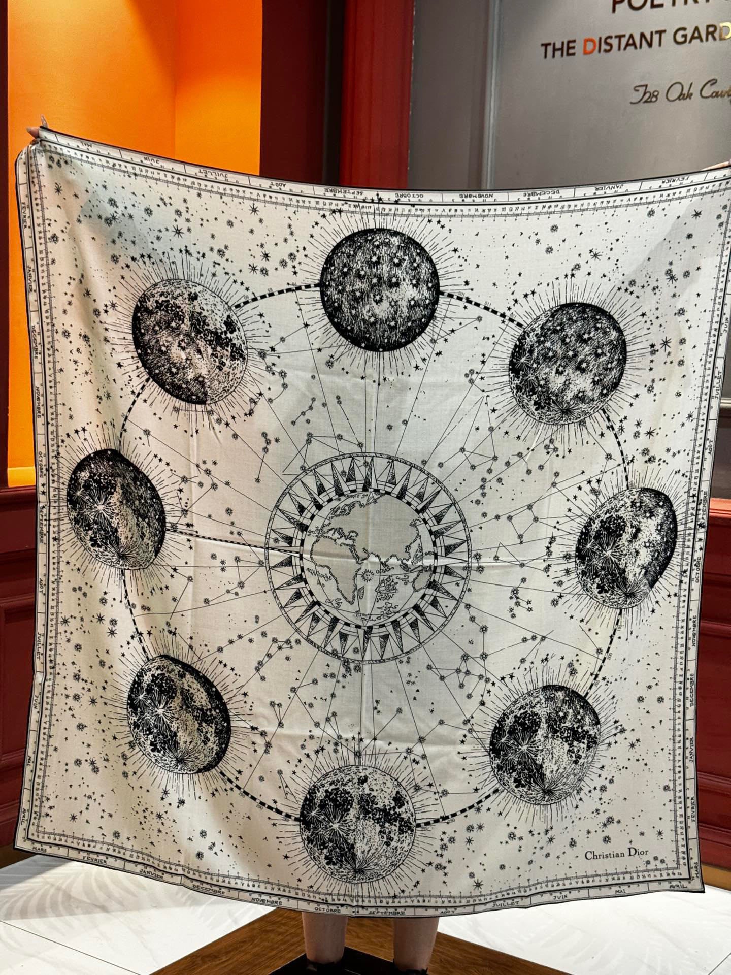 DIOR SCARF 140 CM IN SILK-CASHMERE BLEND 735817