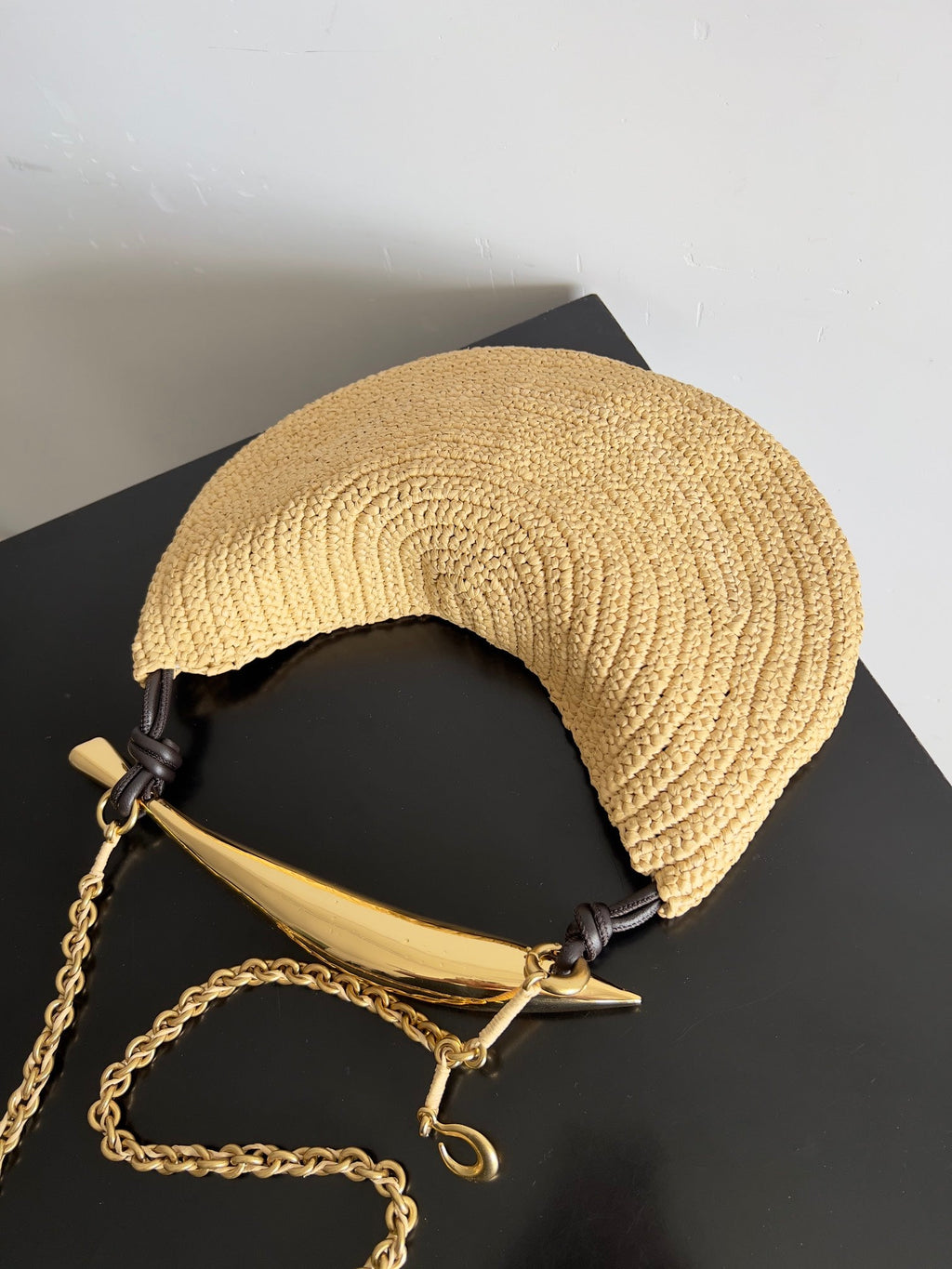 SARDINE CHAIN 33 IN NATURAL RAFFIA