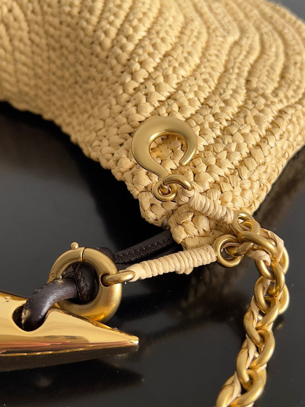 SARDINE CHAIN 33 IN NATURAL RAFFIA