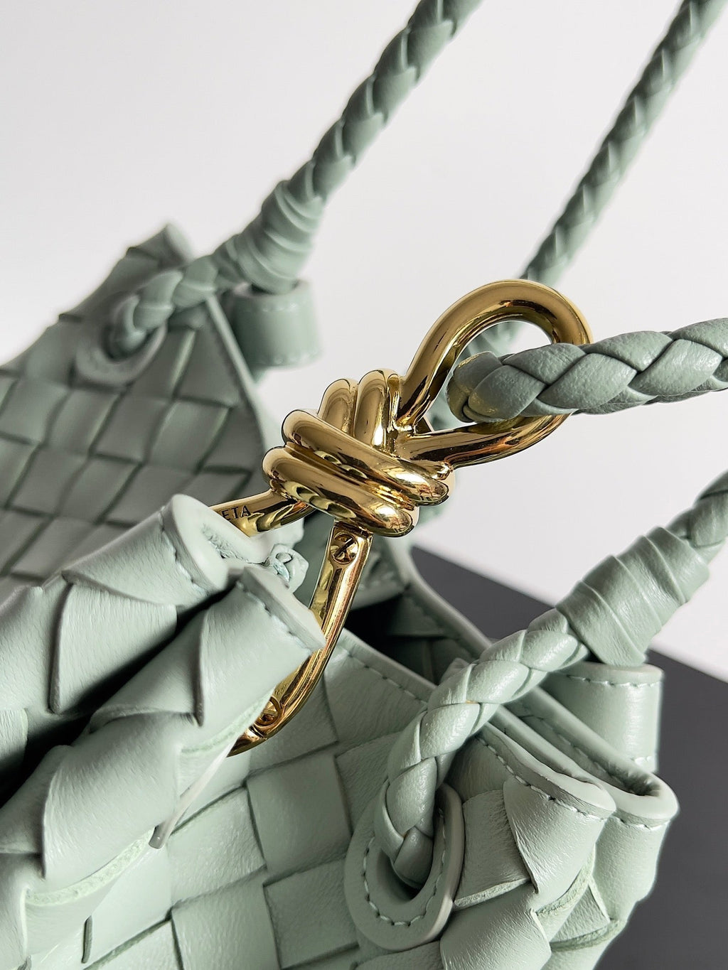 BV Small Parachute 21 Seafoam Lambskin Ghw