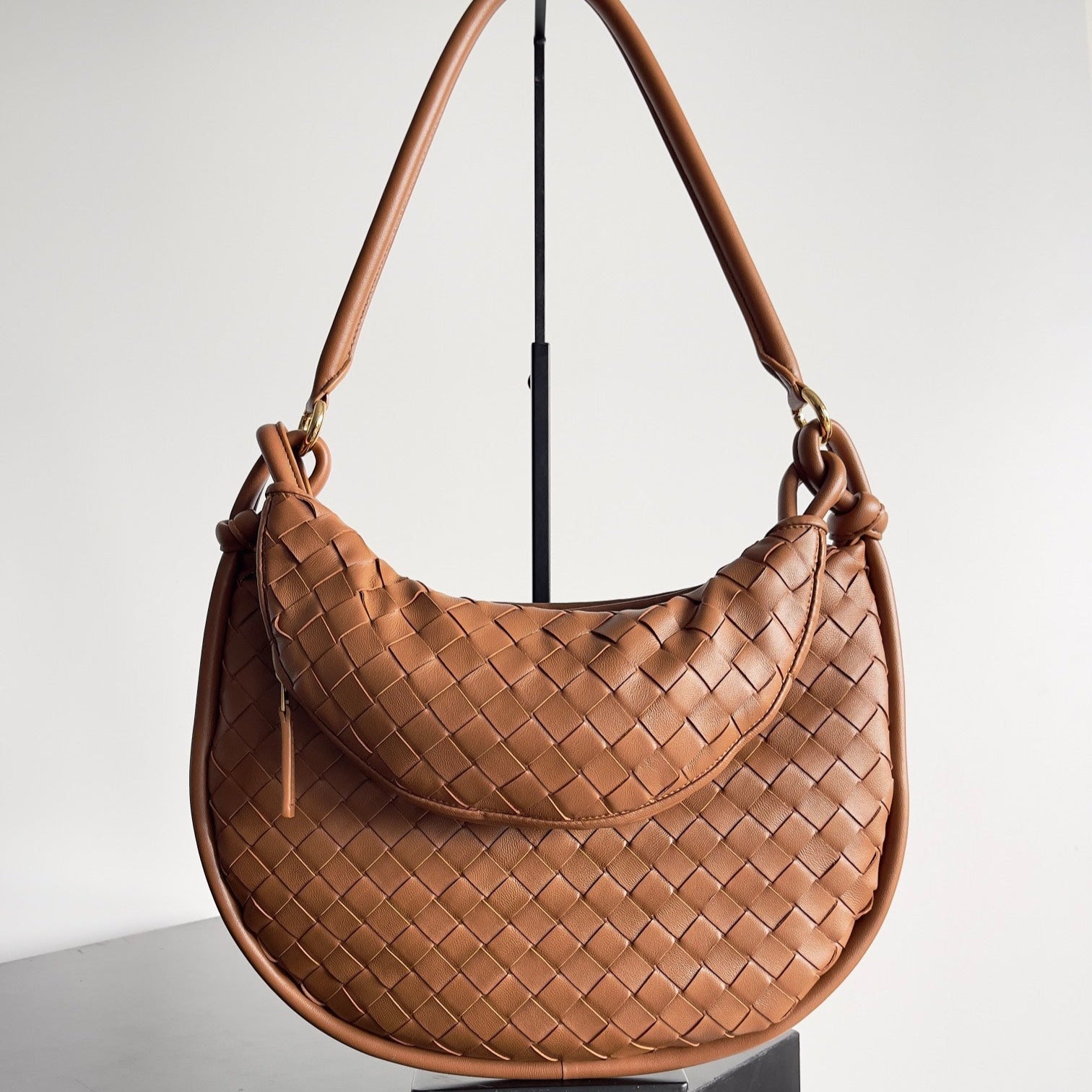 MEDIUM GEMELLI SHOULDER BAG 36 IN BROWN LAMBSKIN
